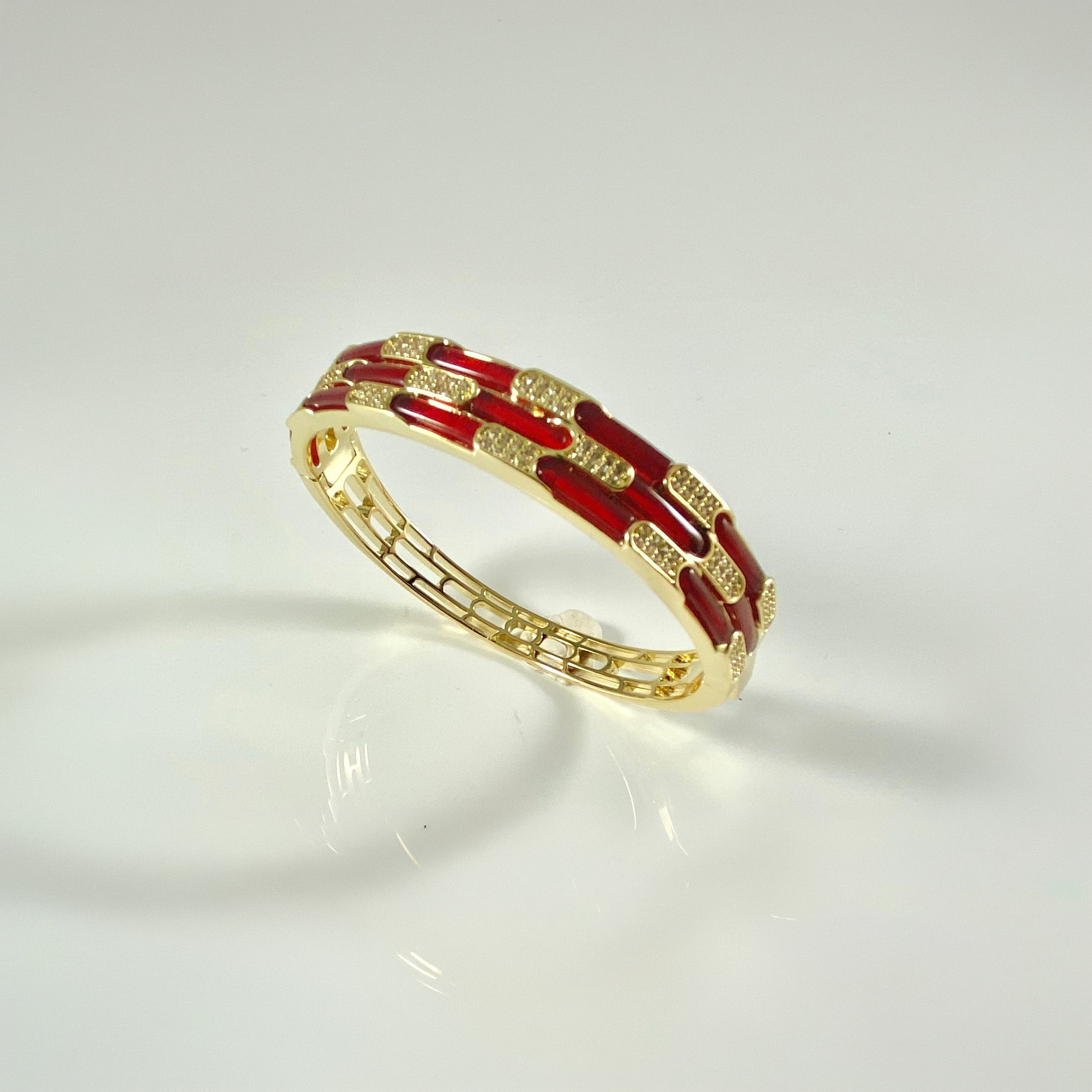 Bracciale rigido rosso