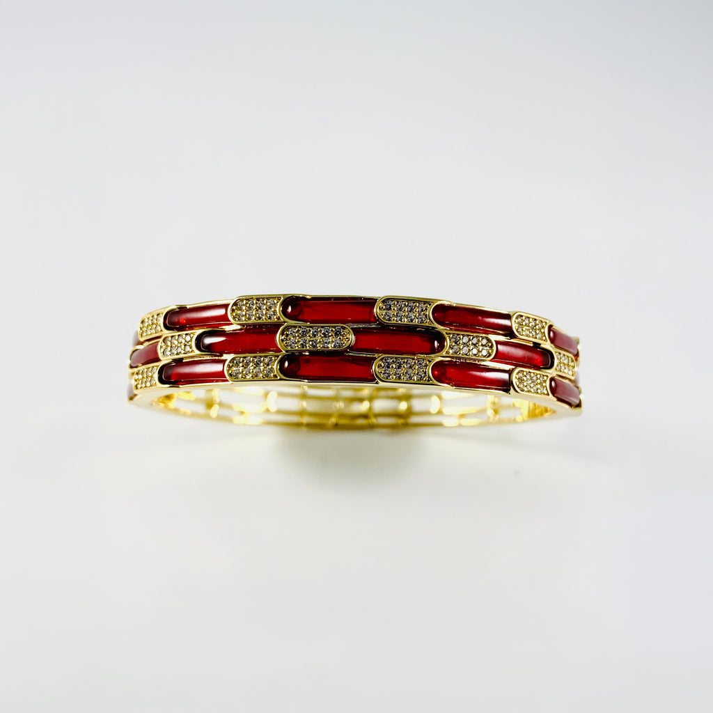 Bracciale rigido rosso