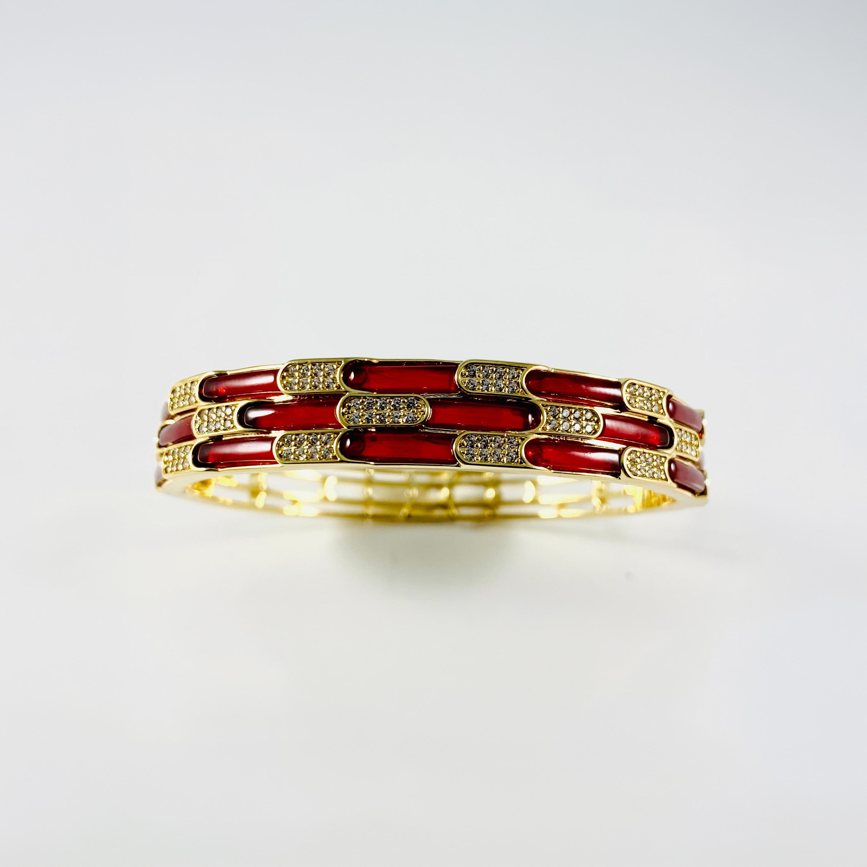 Bracciale rigido rosso
