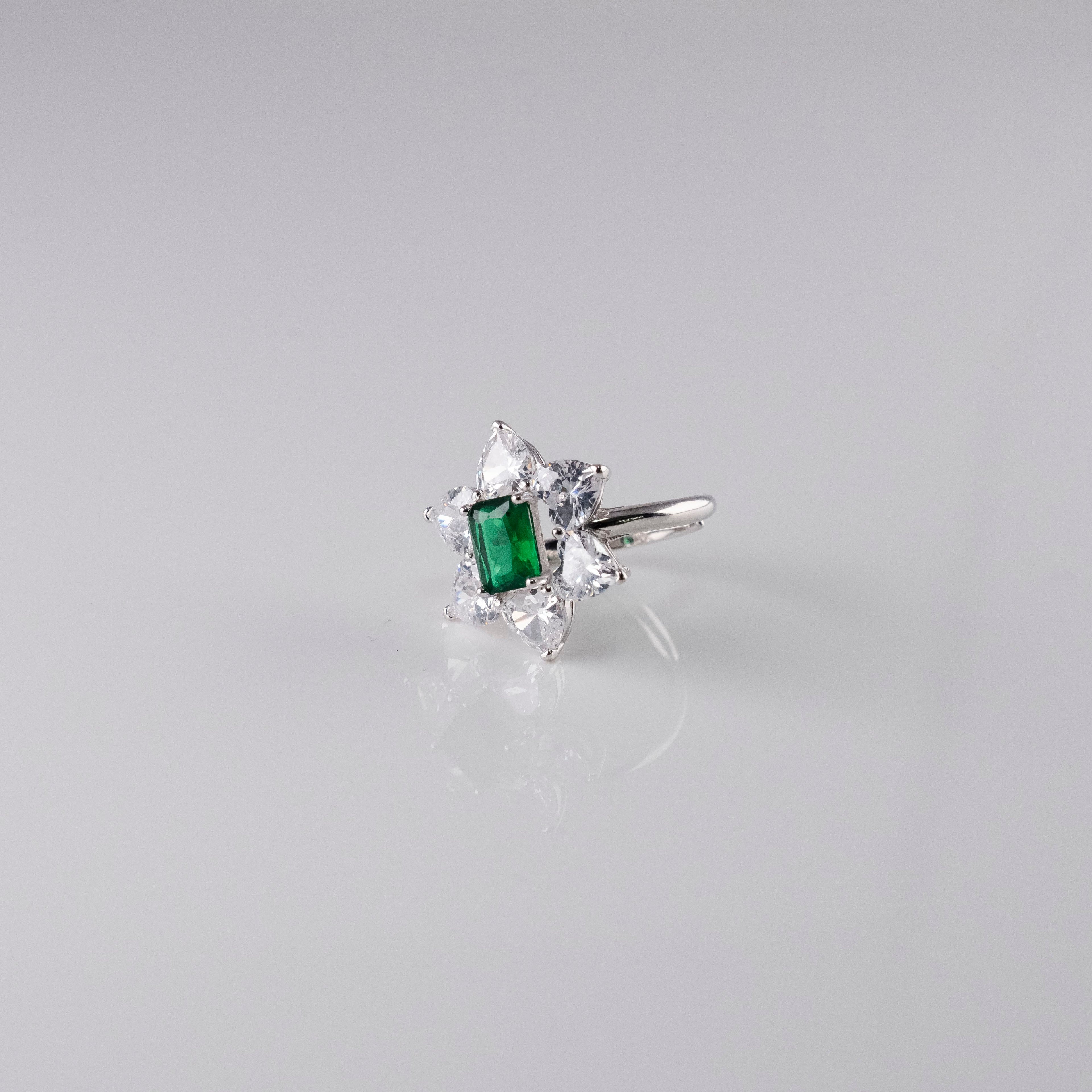 Anello Sfarzoso Goccia E Rombo