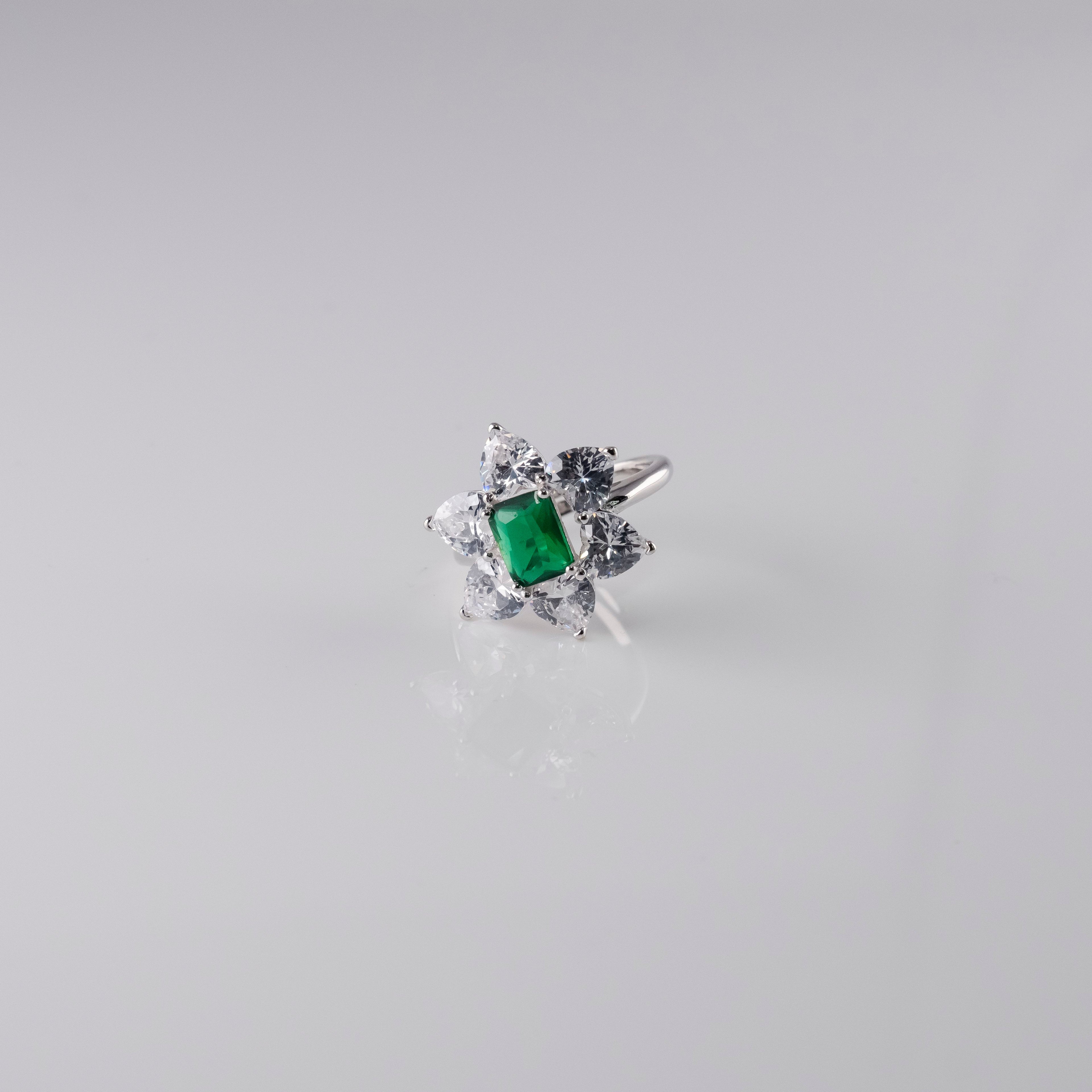 Anello Sfarzoso Goccia E Rombo