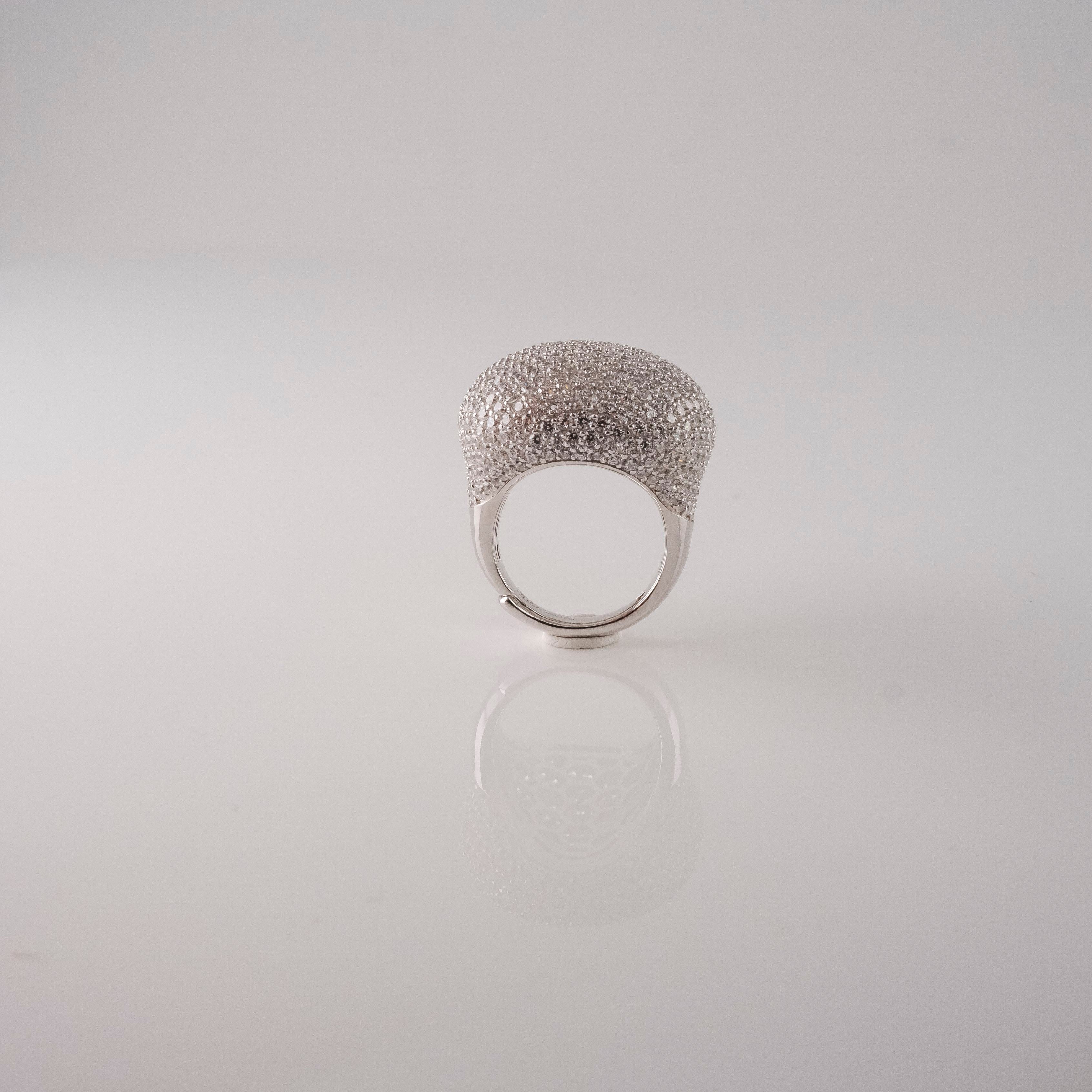 Anello Gran Pavè Bianco