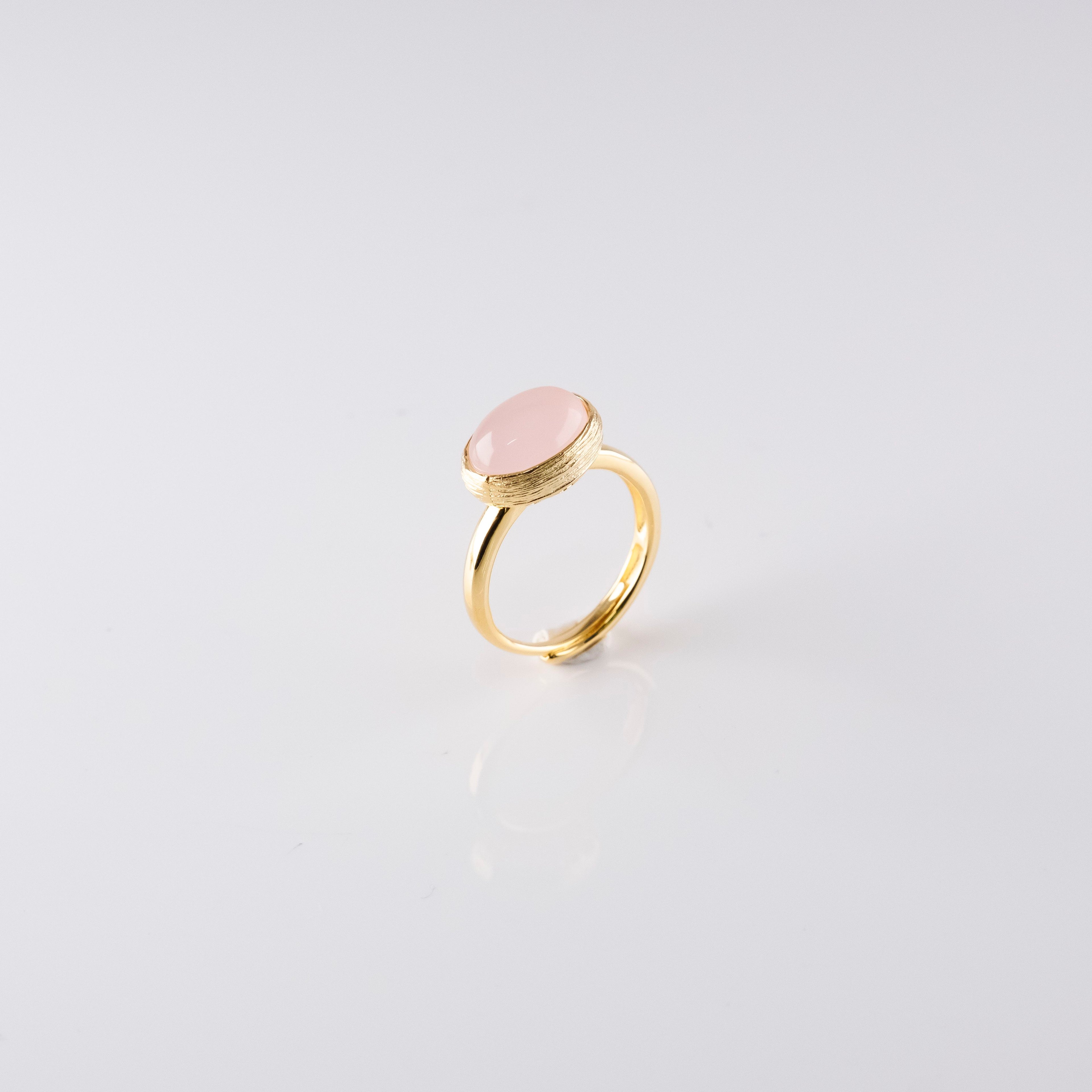 Anello Striato Pietra Ovale