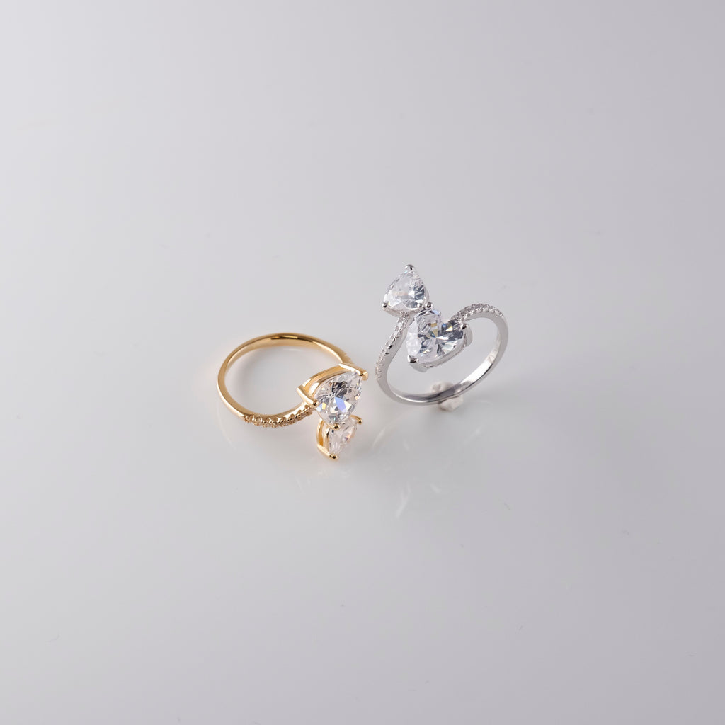 Anello Doppio Cuore