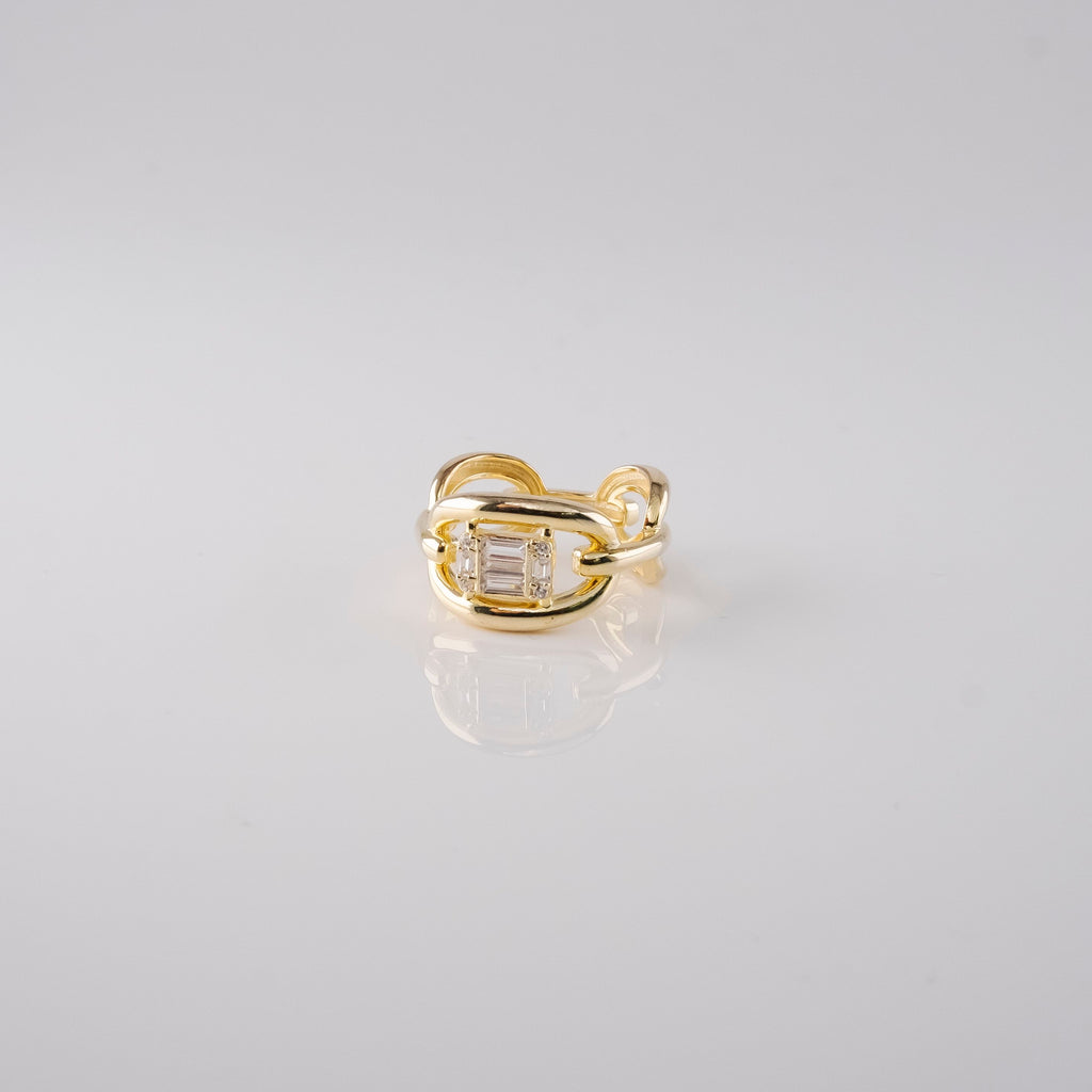 Anello Catena Baguette