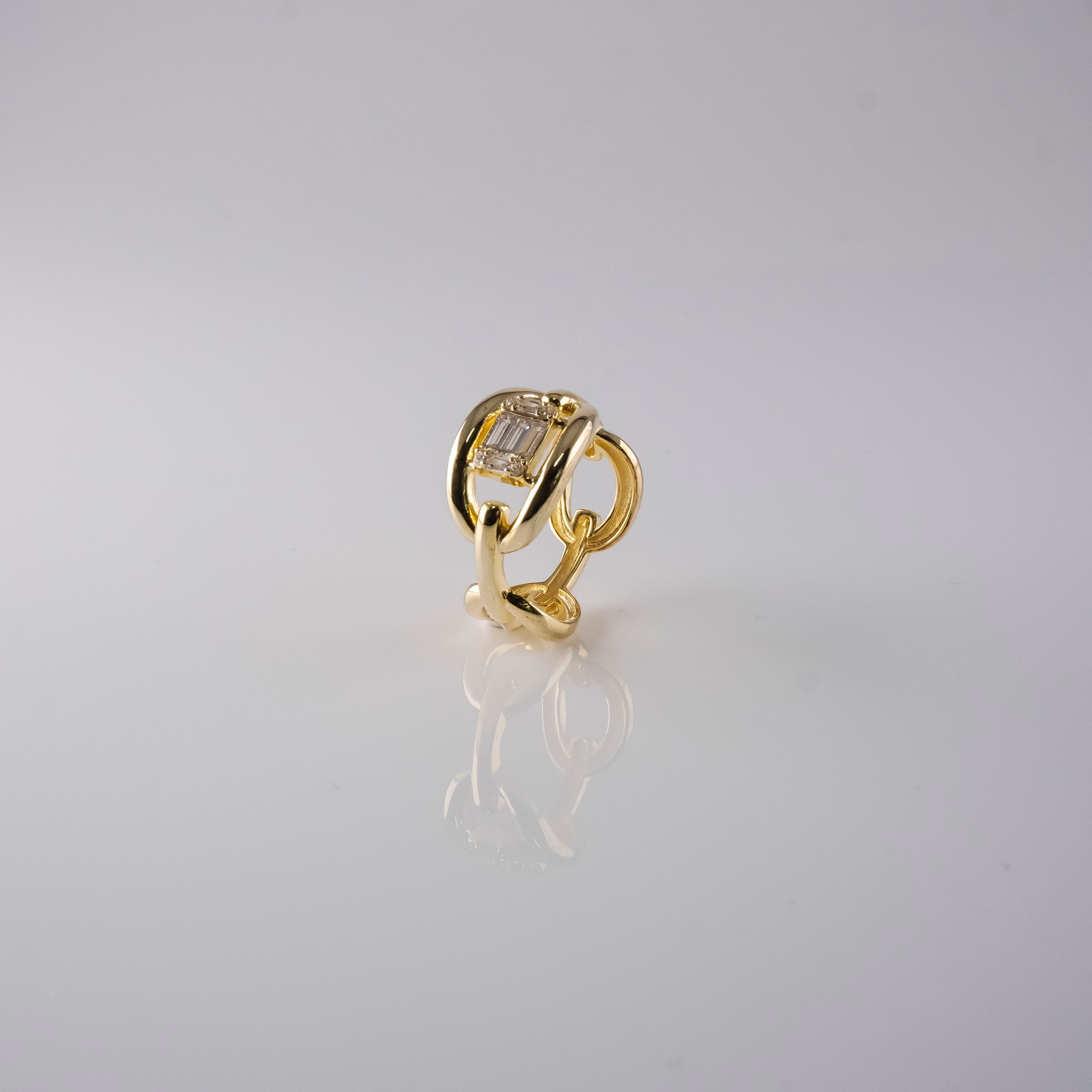 Anello Catena Baguette