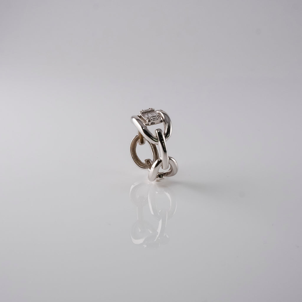 Anello Catena Baguette