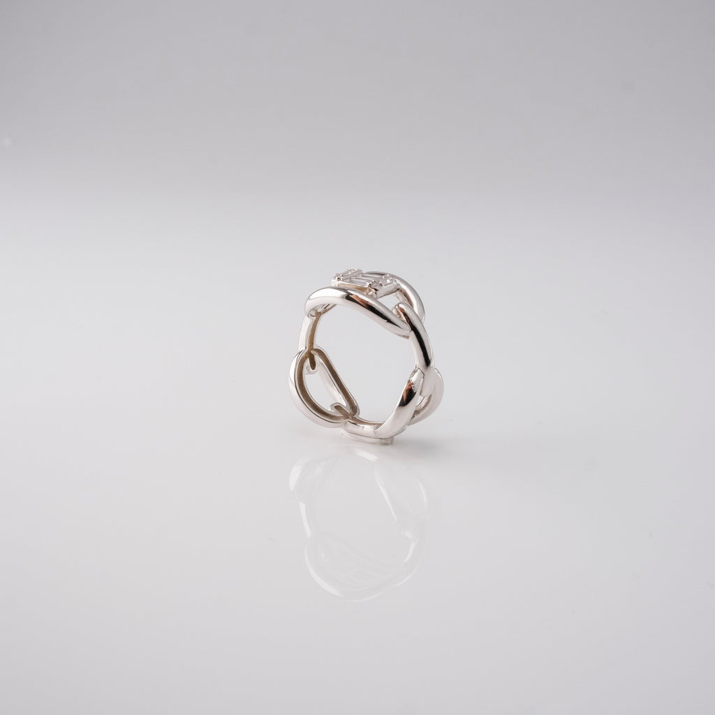 Anello Catena Baguette