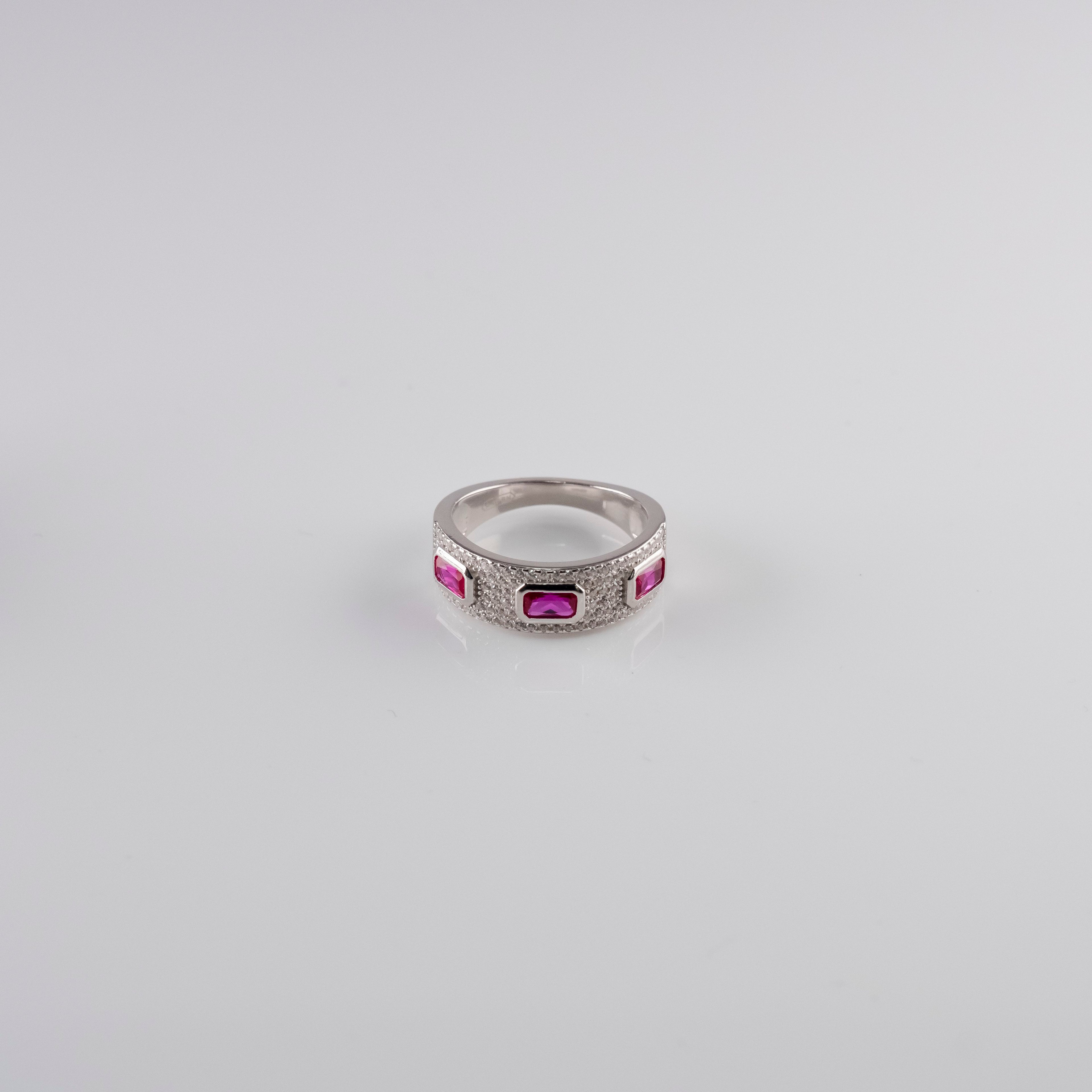 Anello Carré e Pavè