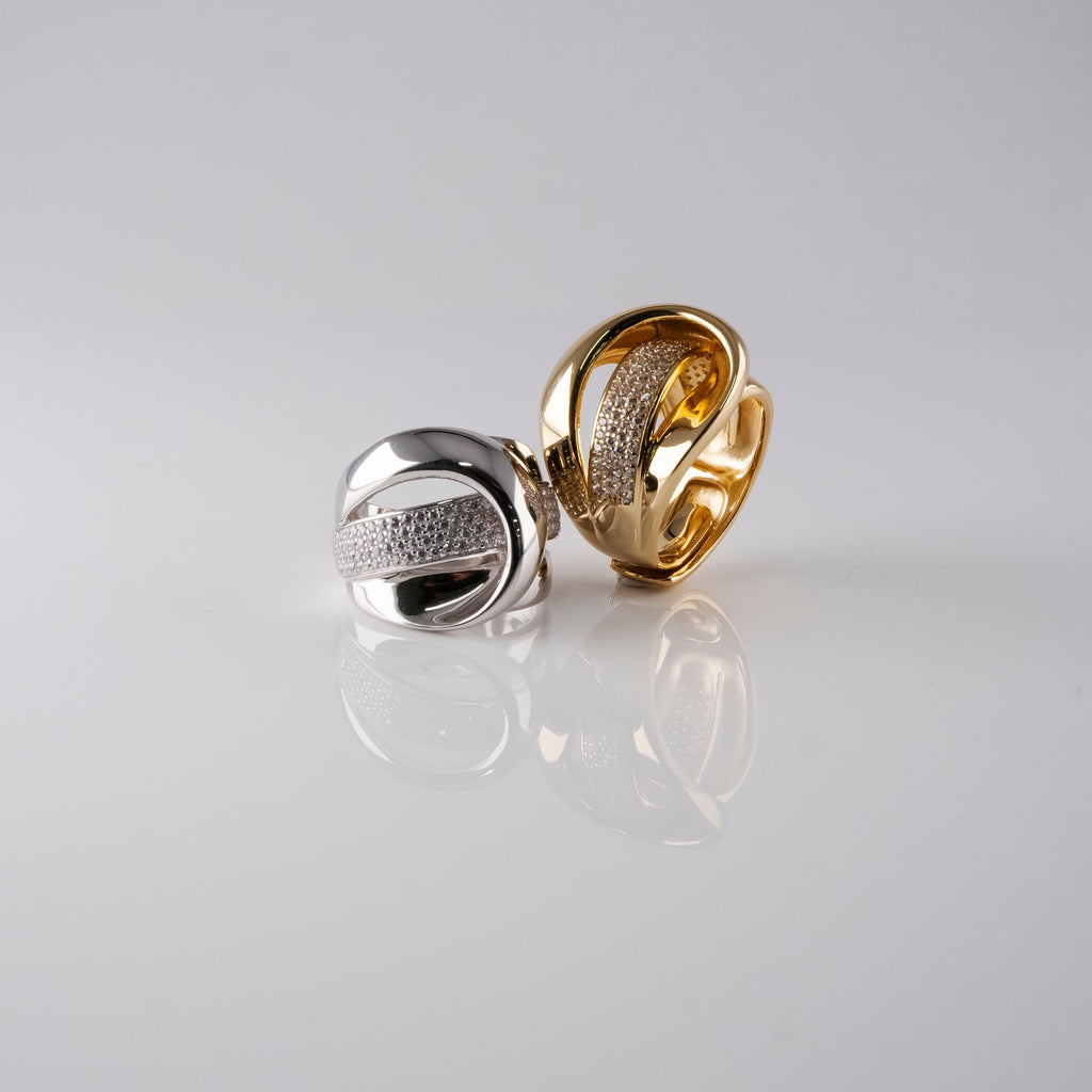 Anello Fibbia Intrecciata