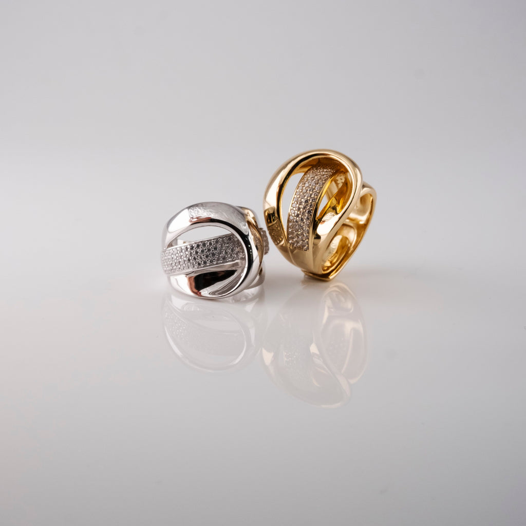 Anello Fibbia Intrecciata