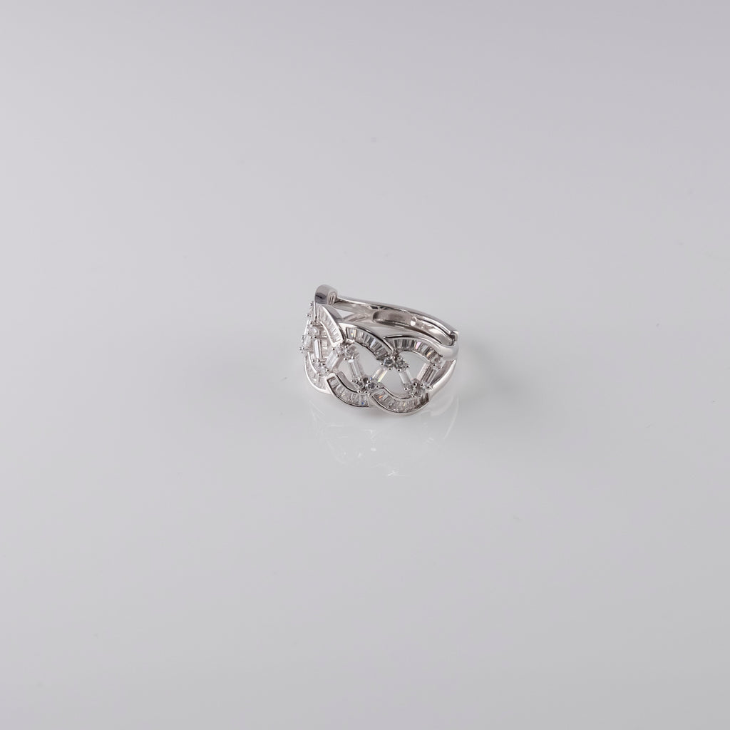Anello Treccia E Pietra