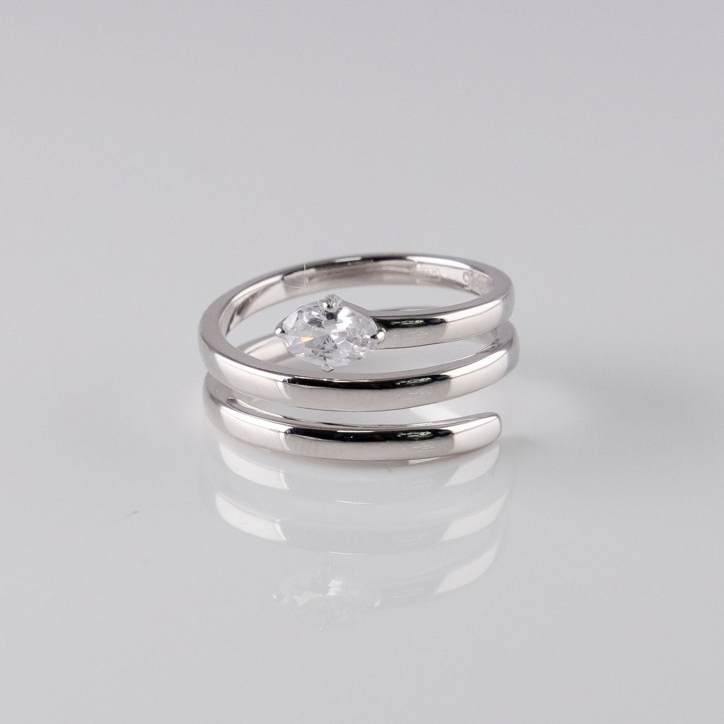 Navette Spiral Ring