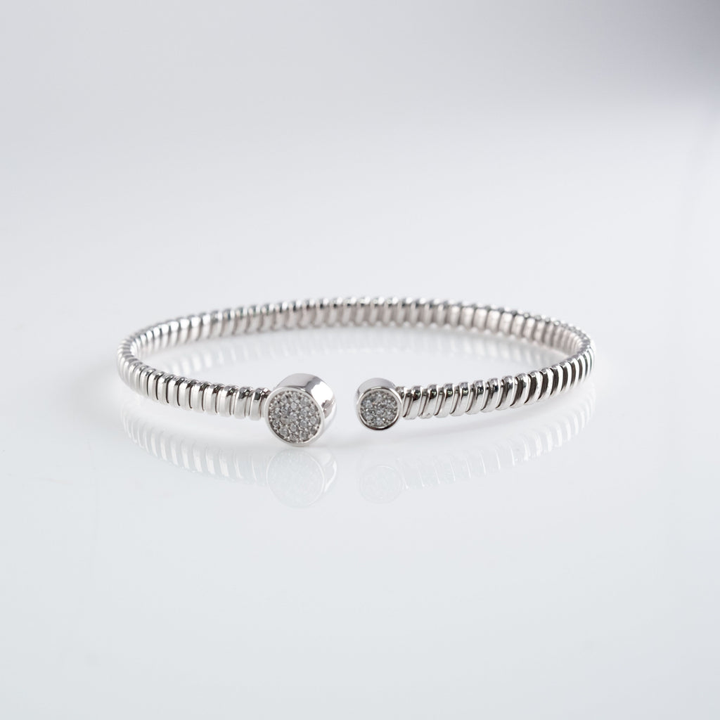 Bracciale Treccia Due Pietre