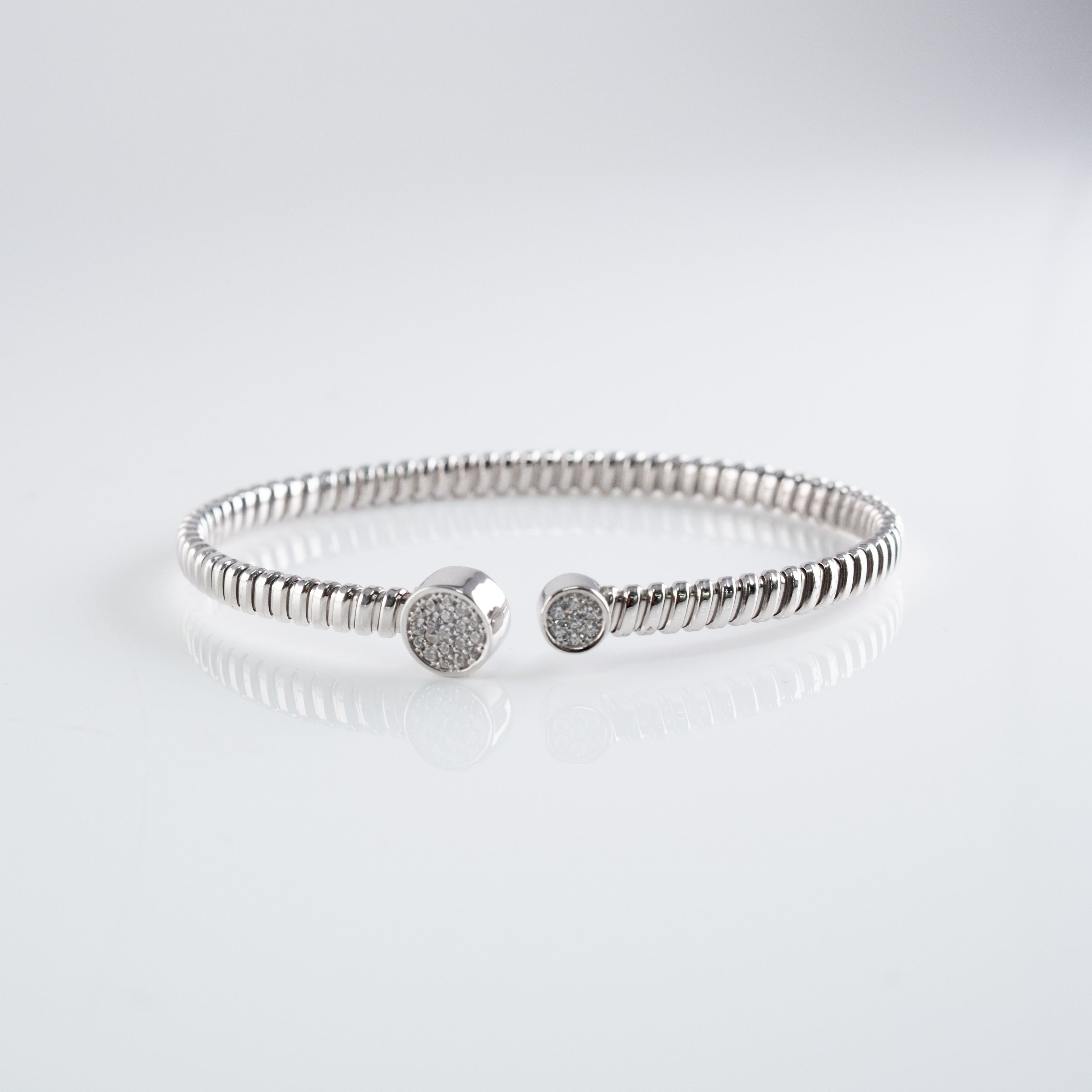 Bracciale Treccia Due Pietre