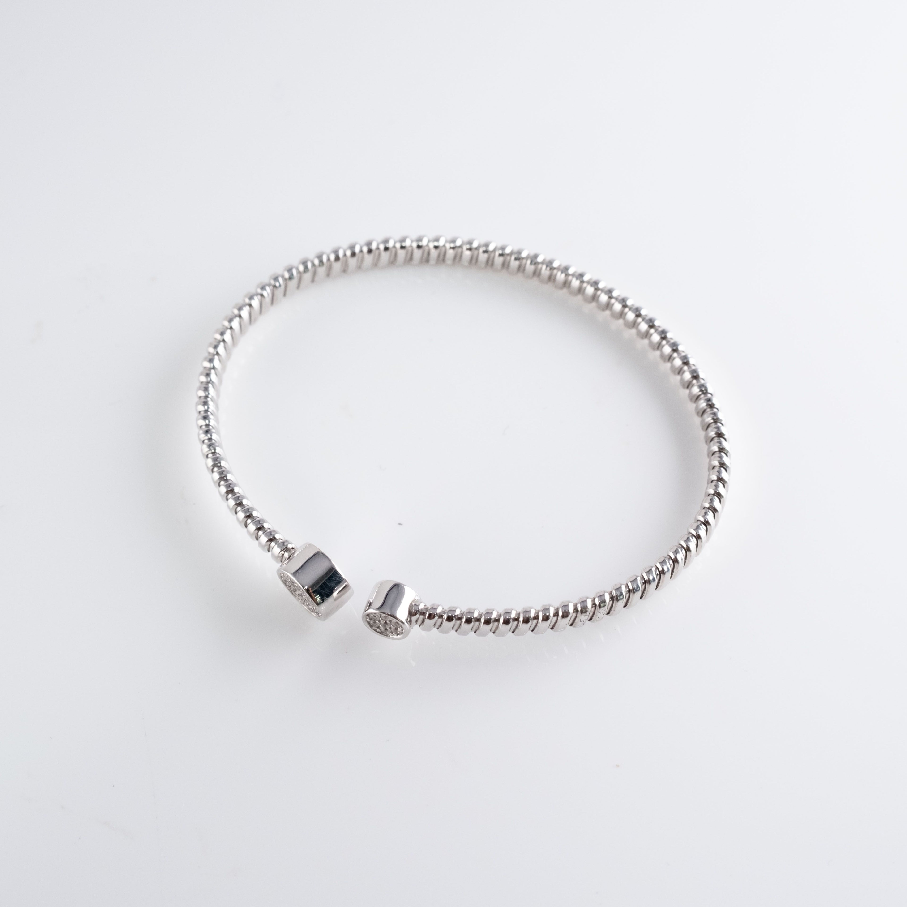 Bracciale Treccia Due Pietre