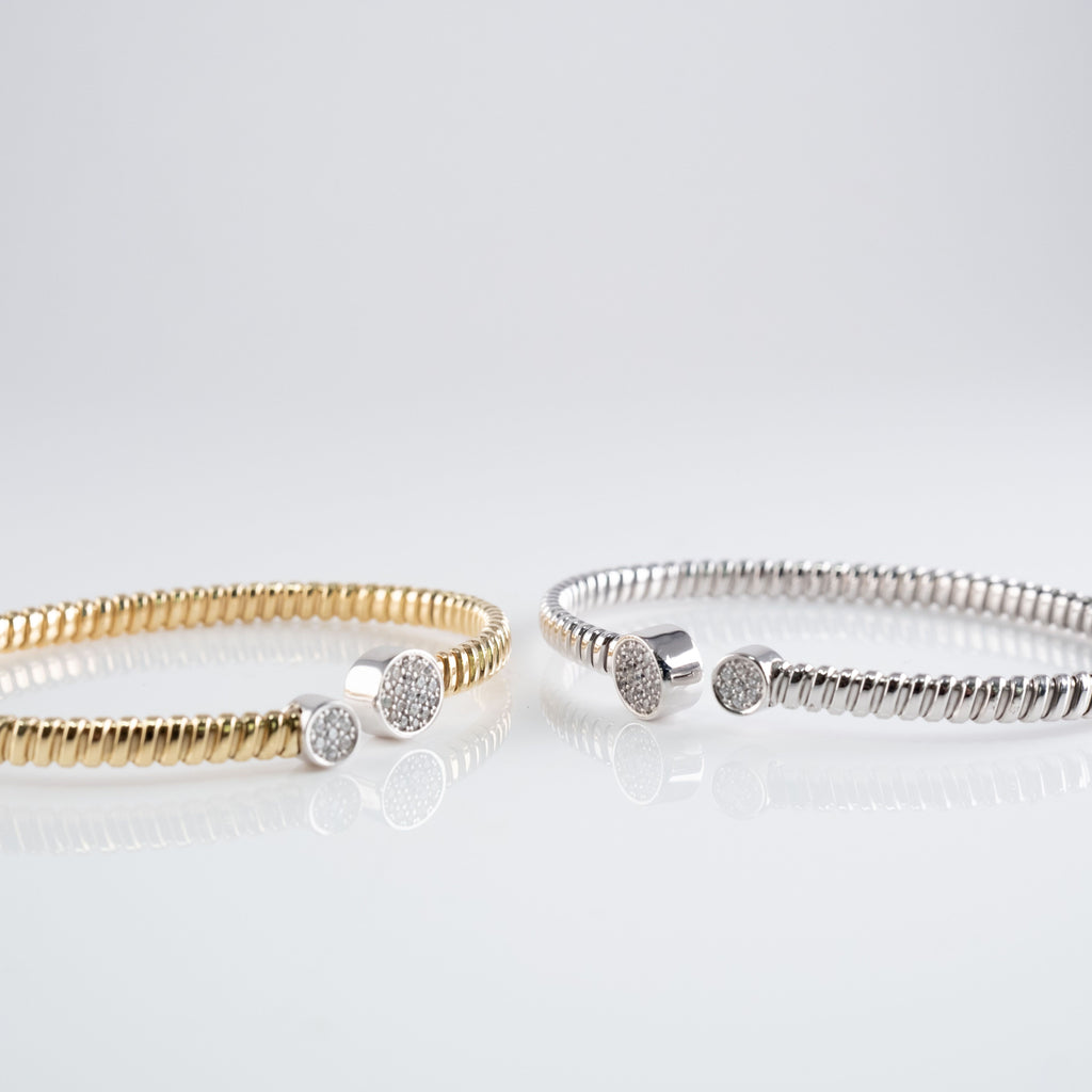 Bracciale Treccia Due Pietre