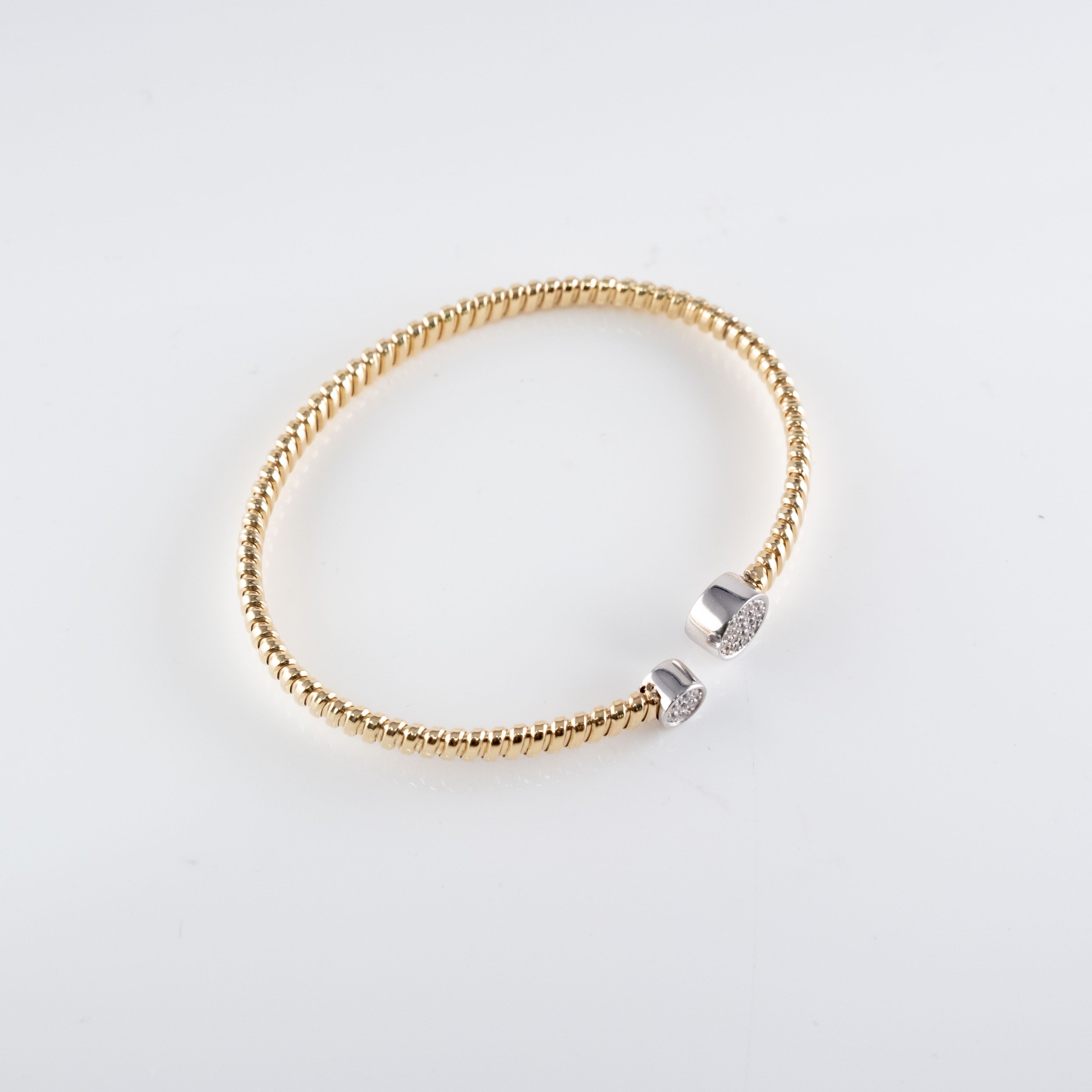 Bracciale Treccia Due Pietre