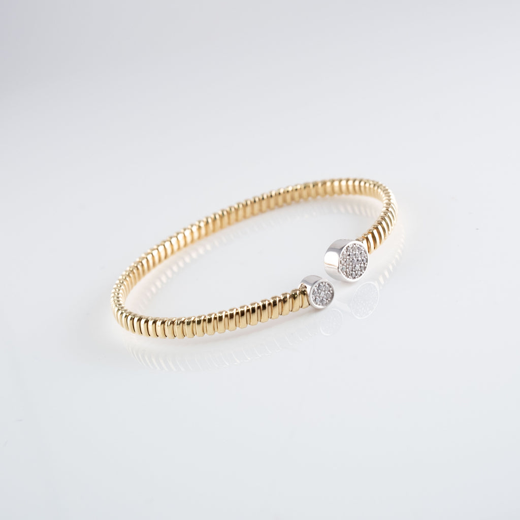 Bracciale Treccia Due Pietre