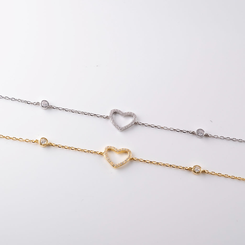 Bracciale Fine Tondi E Cuore