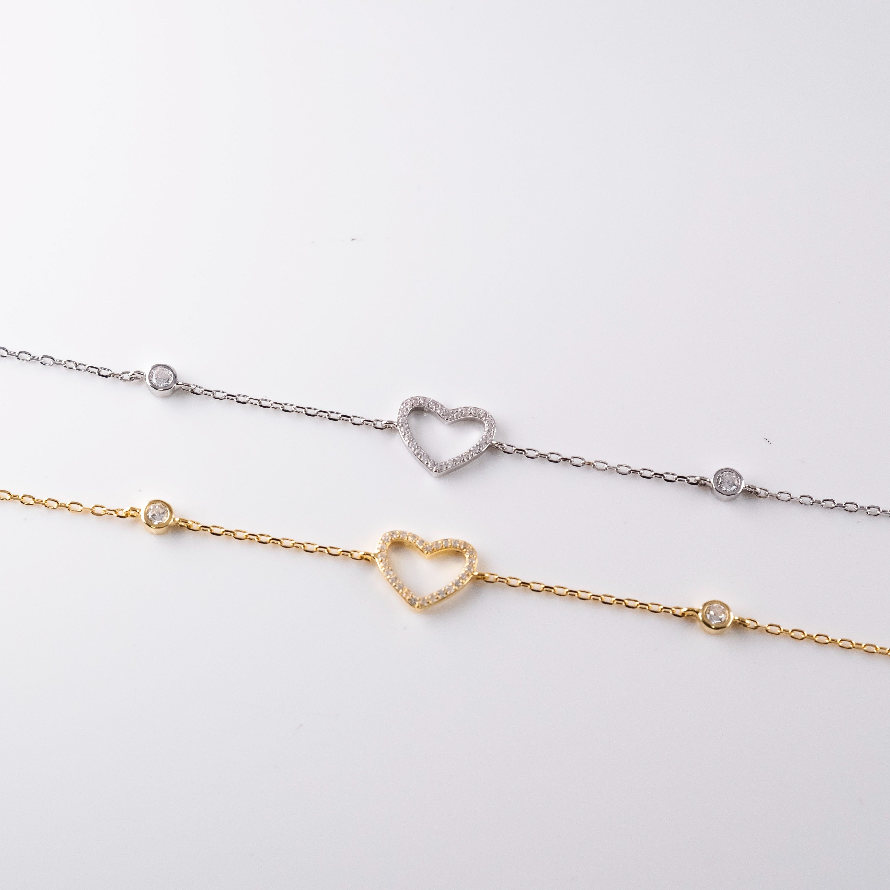 Bracciale Fine Tondi E Cuore