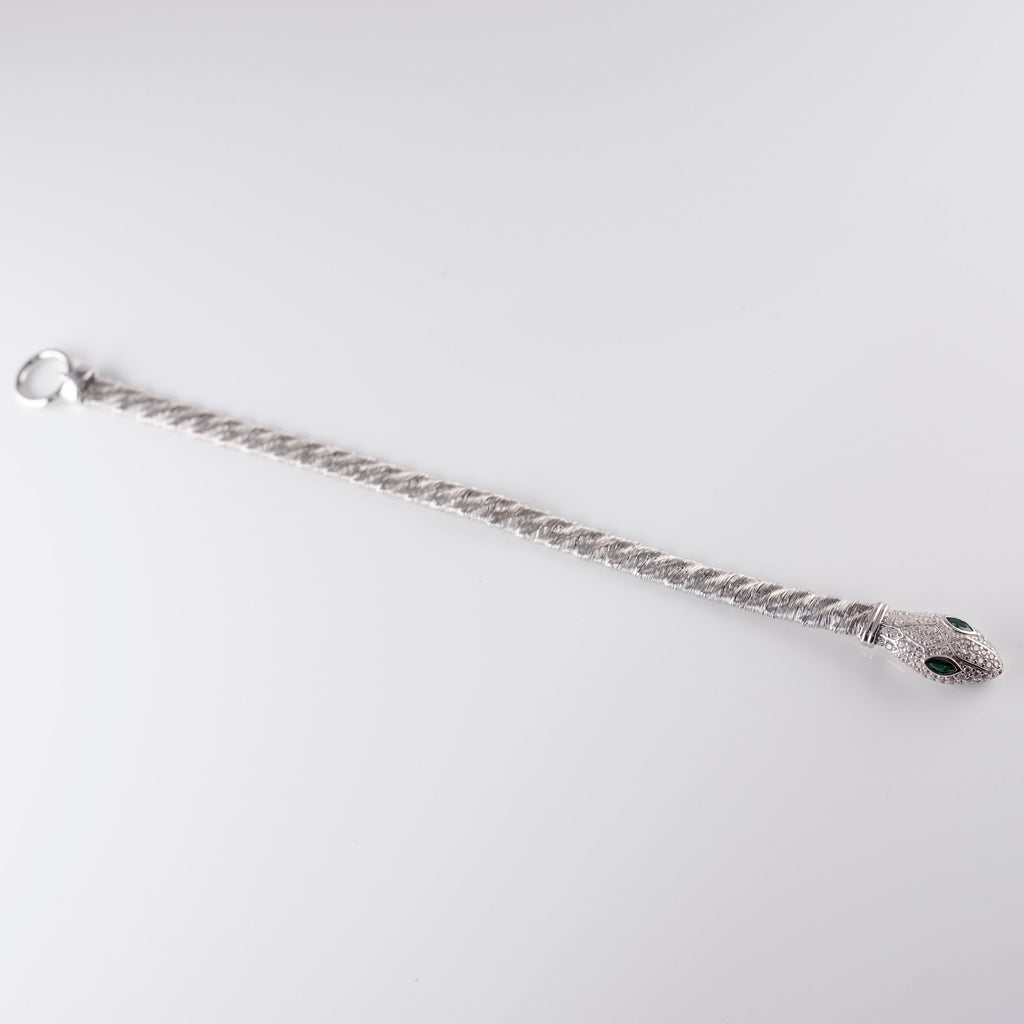 Bracciale Striato Testa Serpente