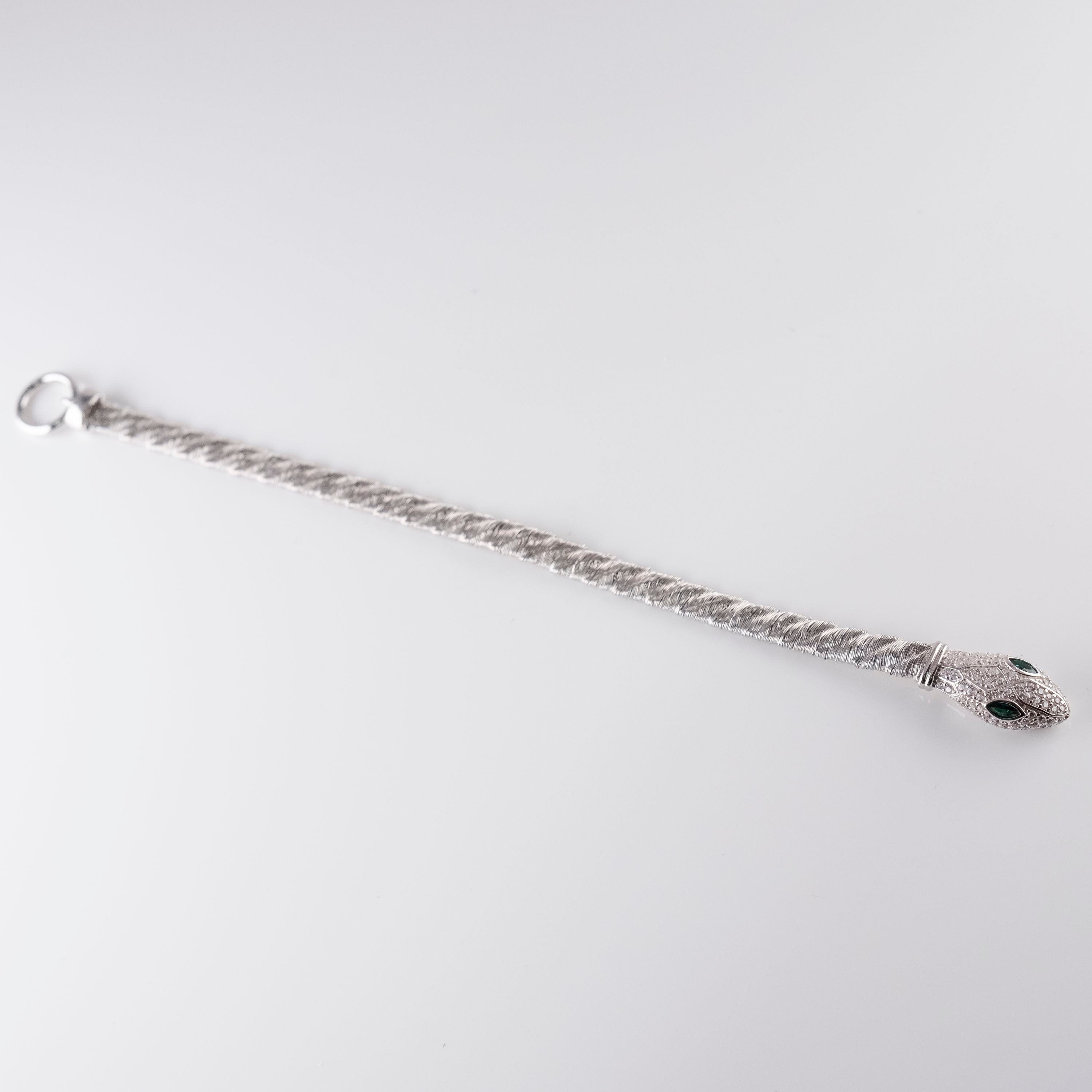 Bracciale Striato Testa Serpente