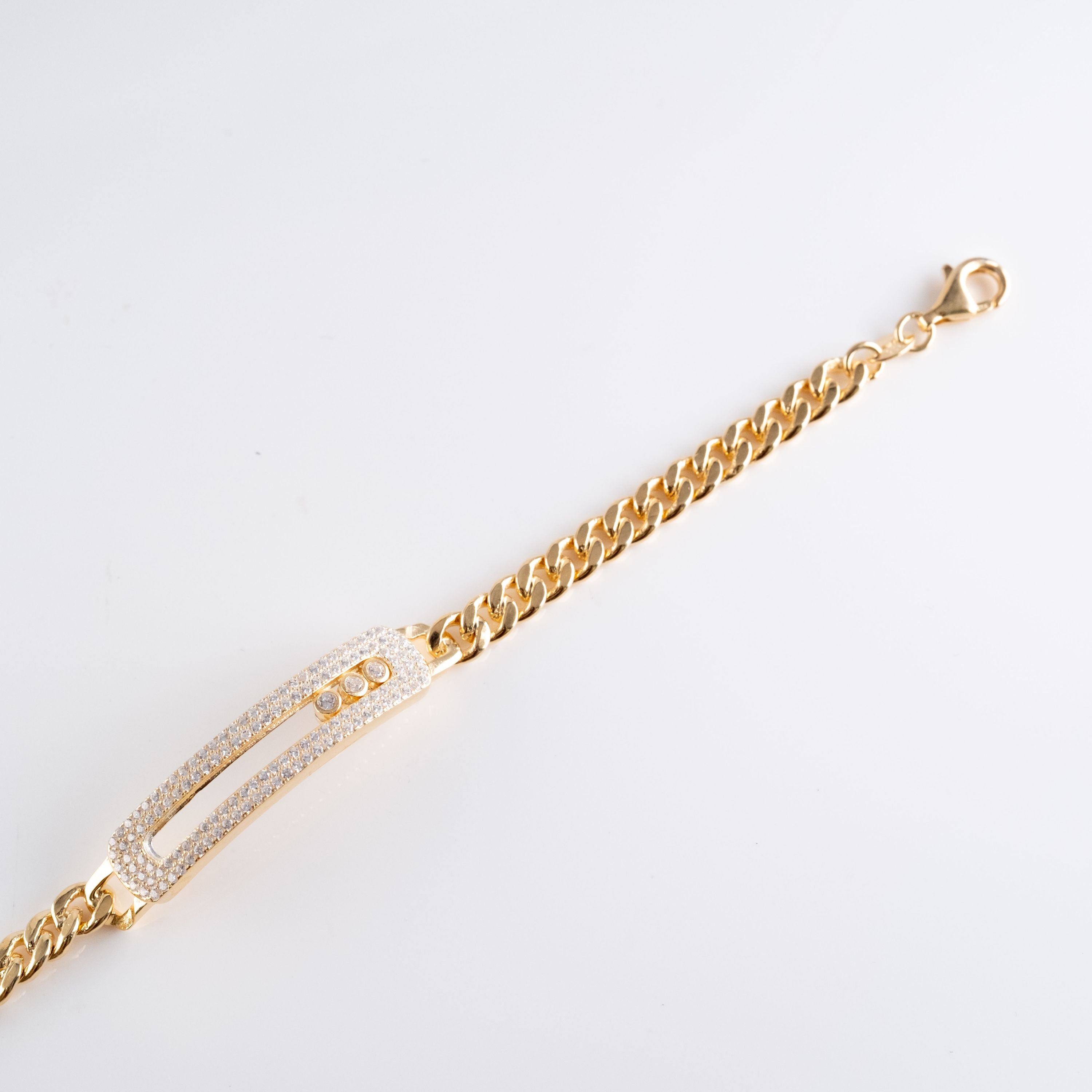 Bracciale Pavè Catena Fine