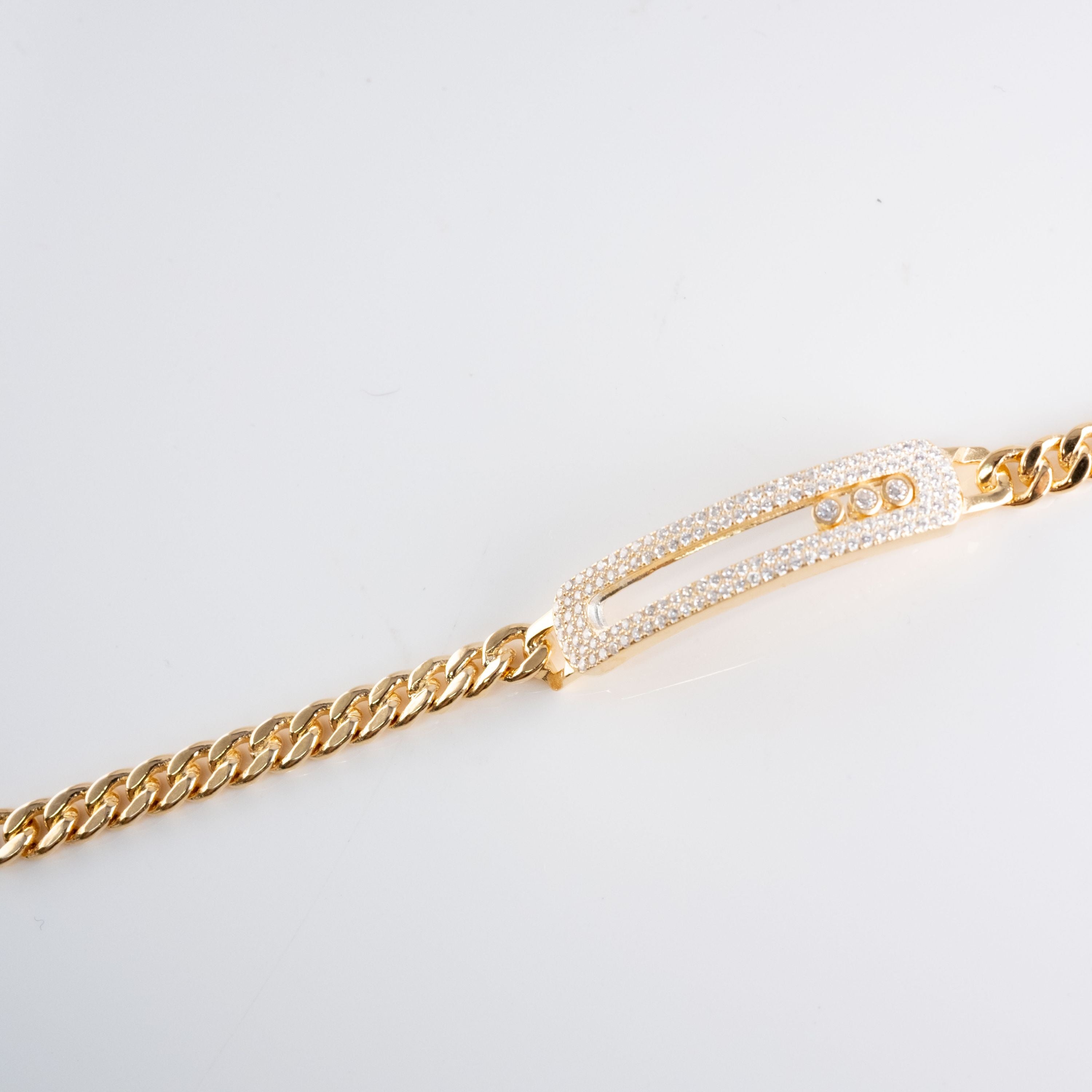 Bracciale Pavè Catena Fine