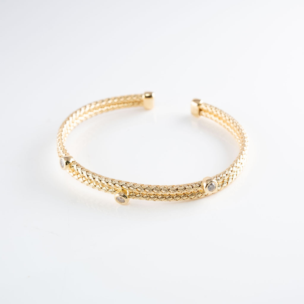 Bracciale Treccia Tre Pietre