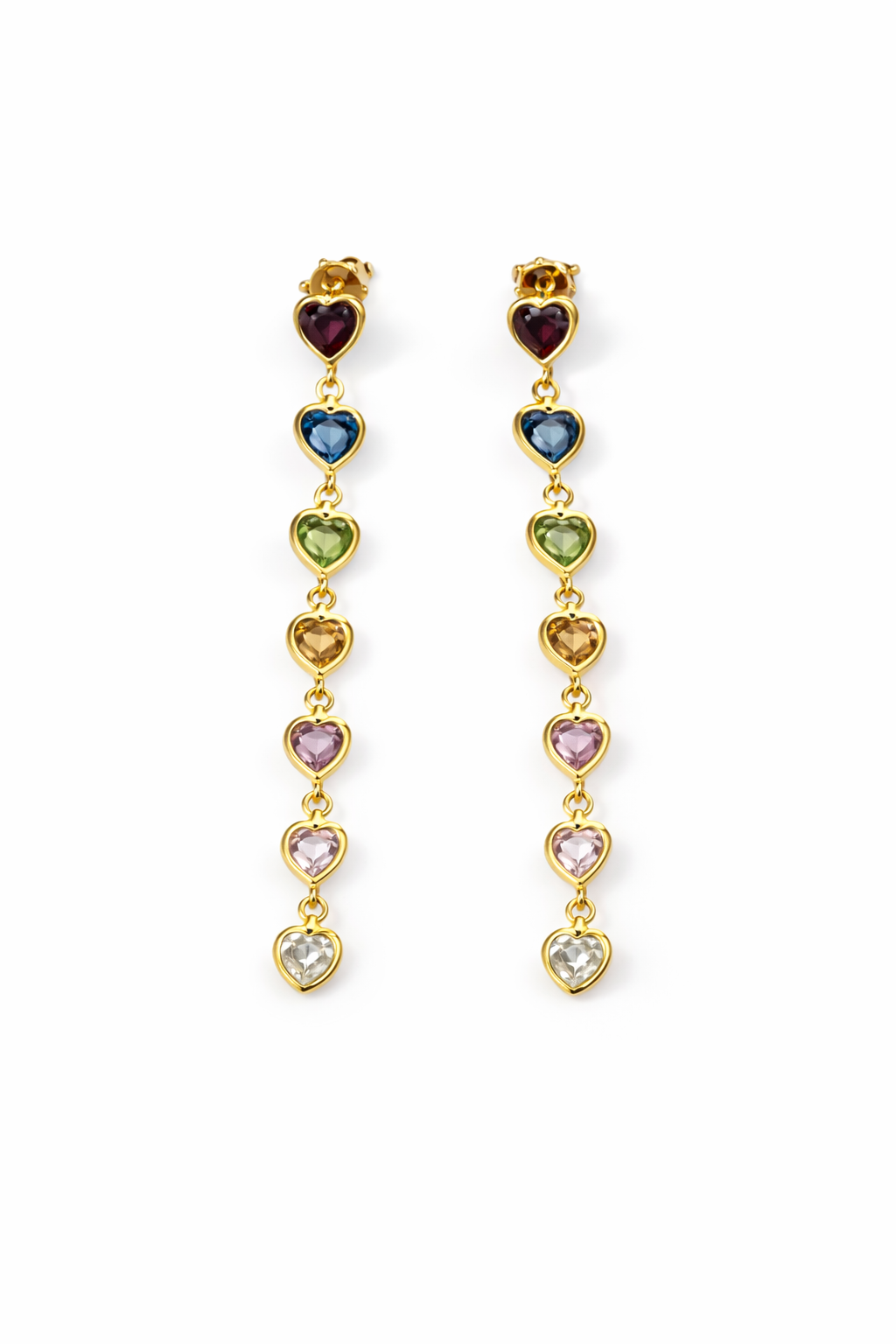 Orecchini Cuori Multicolor