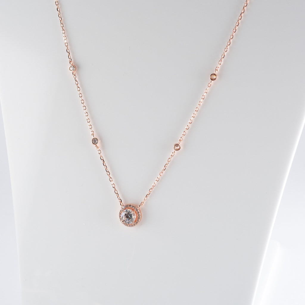 Collana Pietre E Pendente Circolare