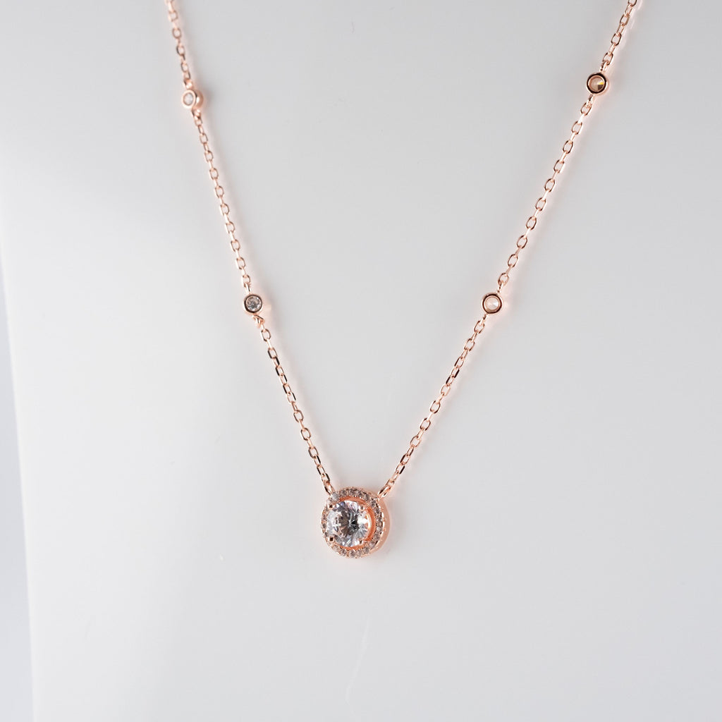 Collana Pietre E Pendente Circolare