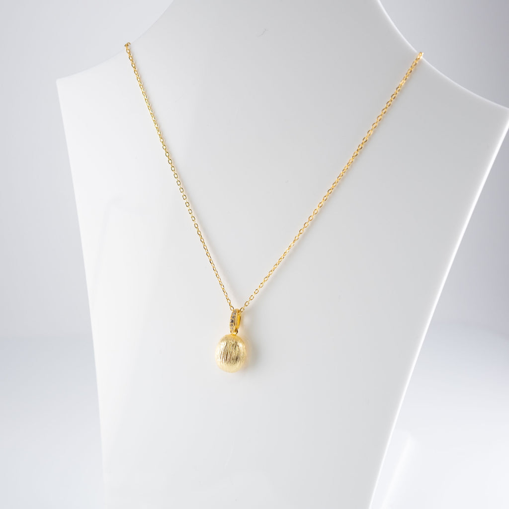 Striped Oval Necklace