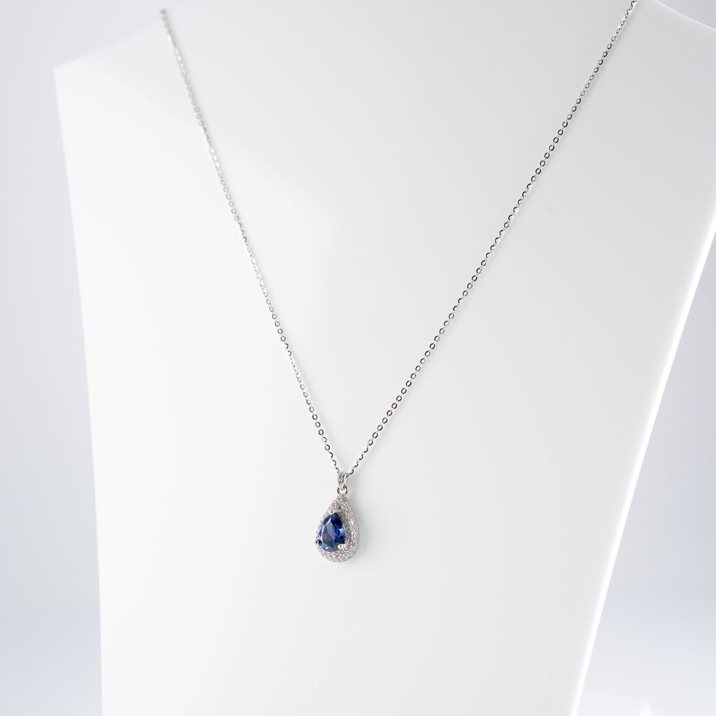 Collana Pendente Goccia Blu