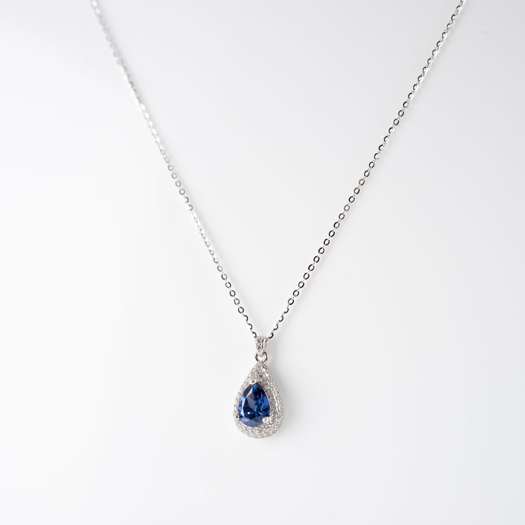 Collana Pendente Goccia Blu