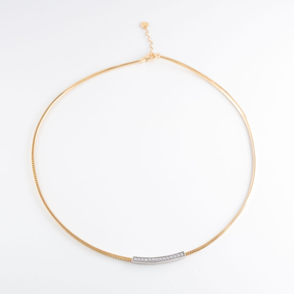 Collana Morbida Circolare Con Pietre Centrali