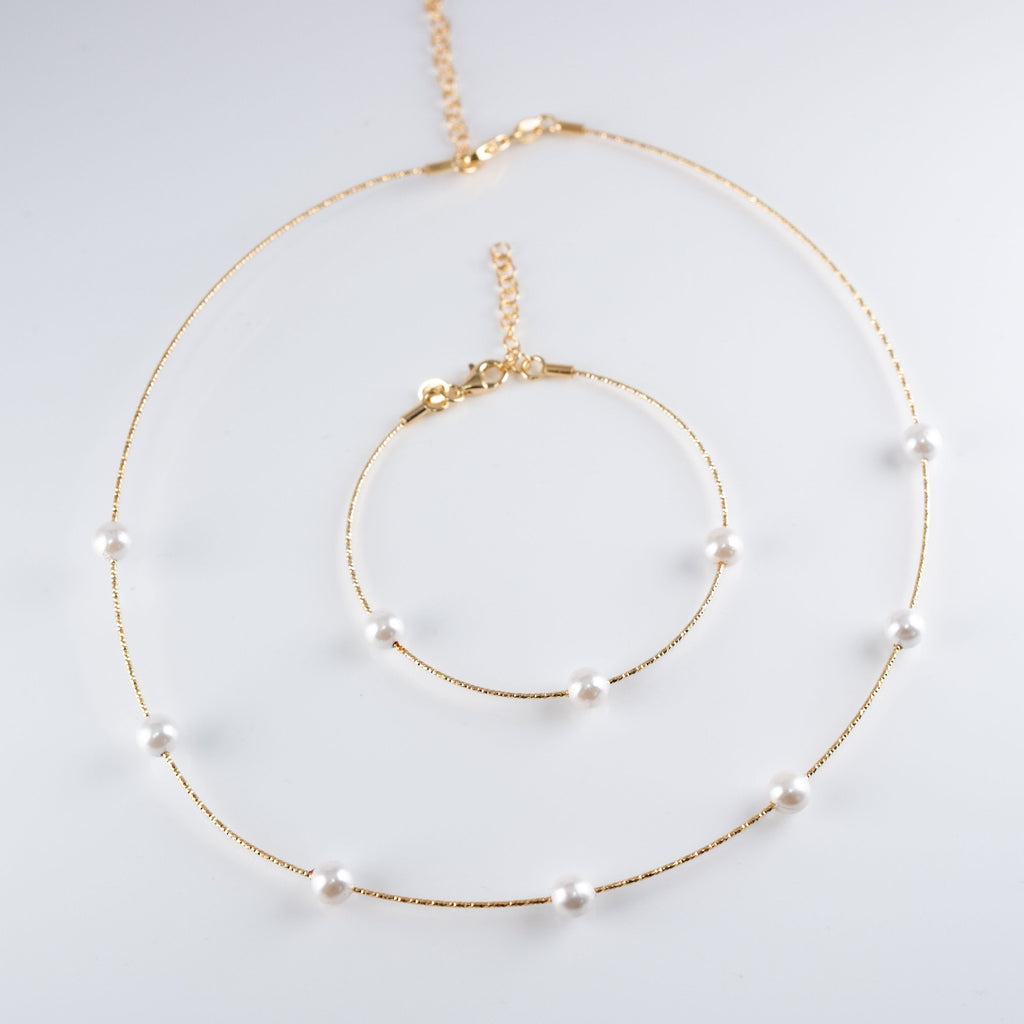 Collana Circolare Morbida Multi Perle