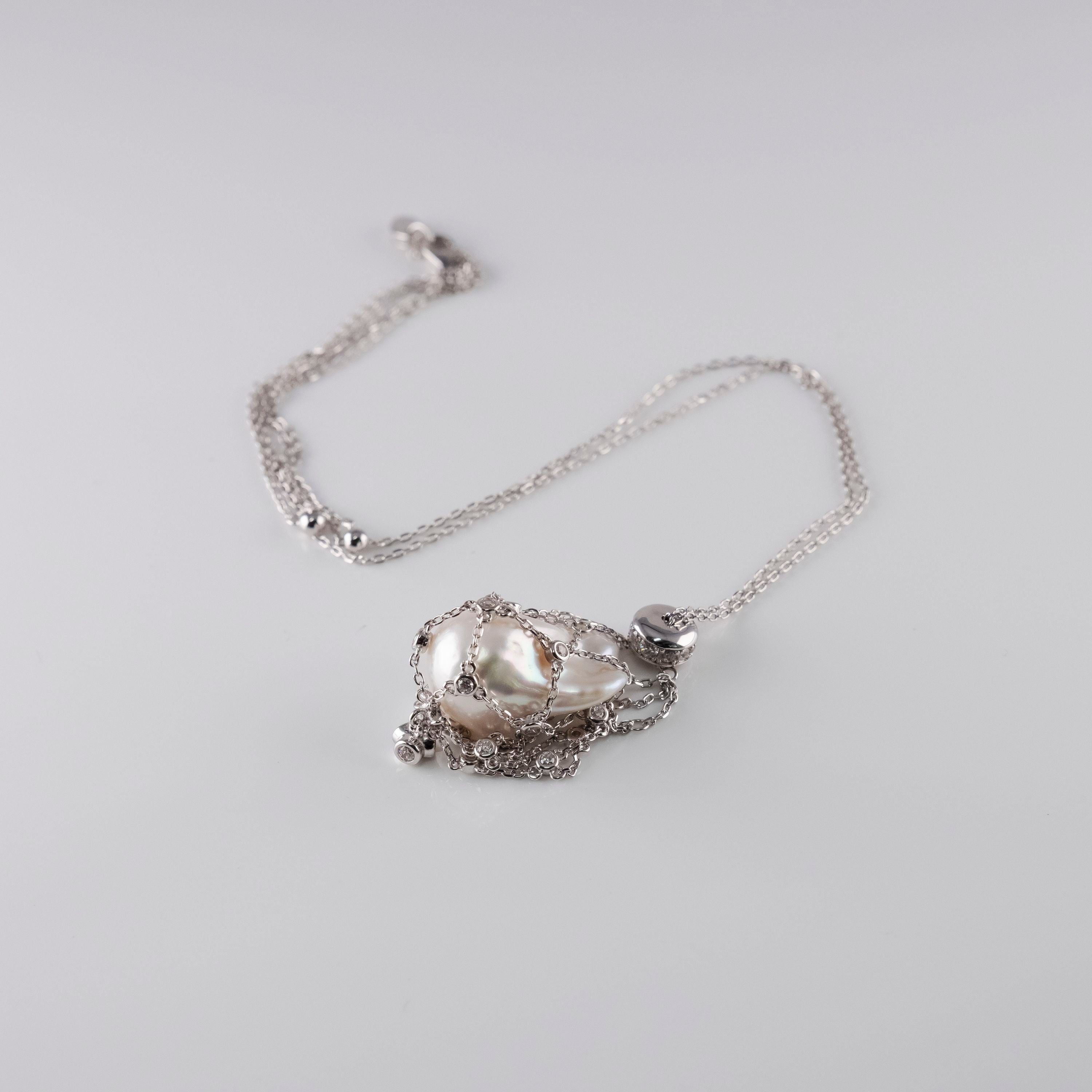 Collana Perla Nella Rete