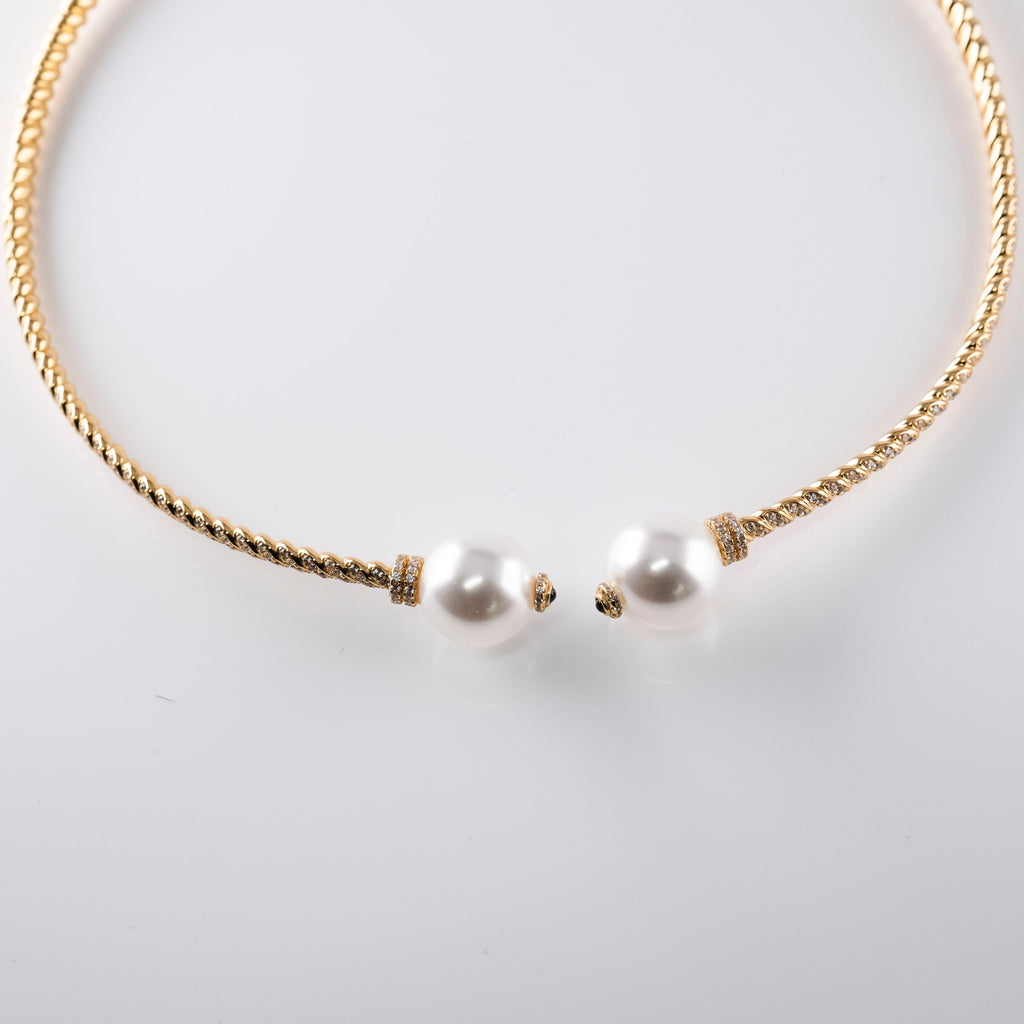 Collana Rigida Perle Grandi