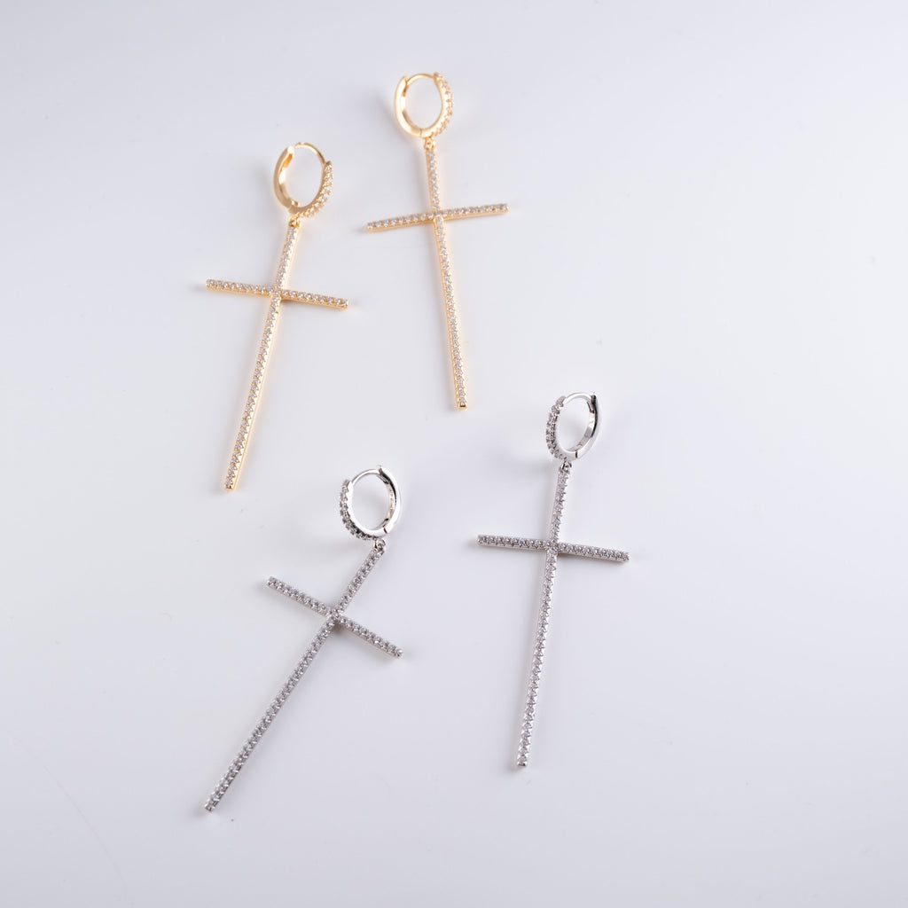 Orecchini Croce Fine Grande