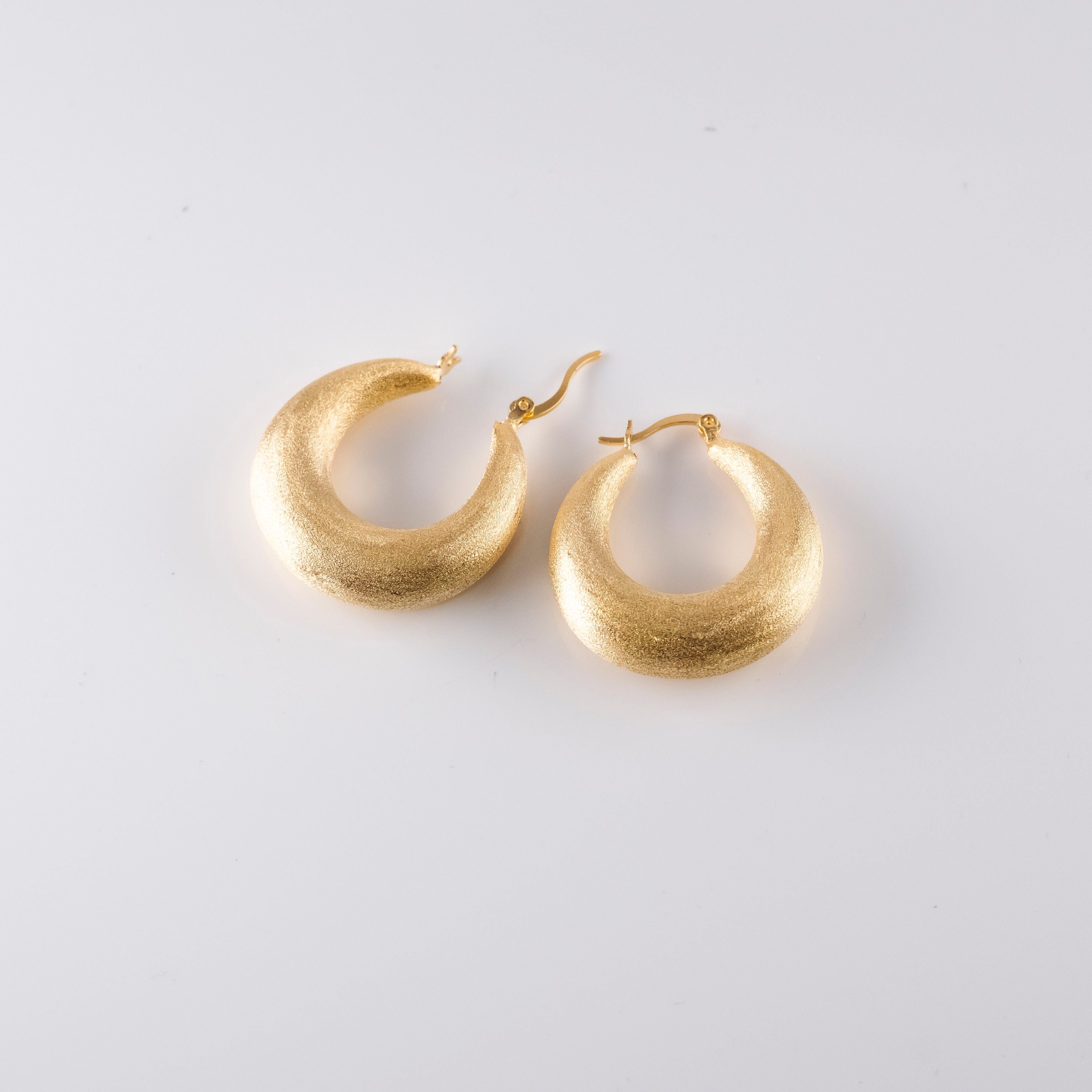 Orecchini Luna Striata Grande