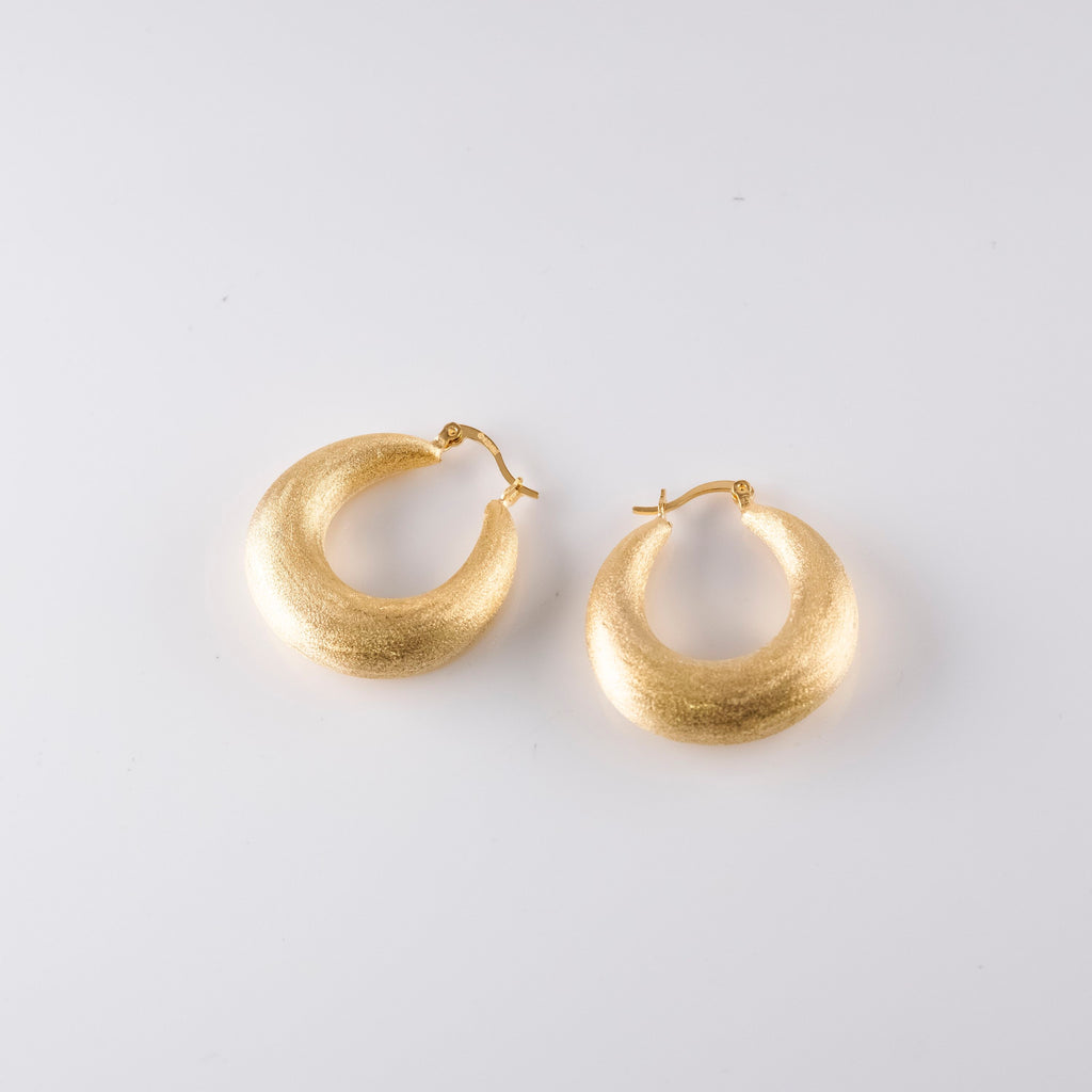 Orecchini Luna Striata Grande