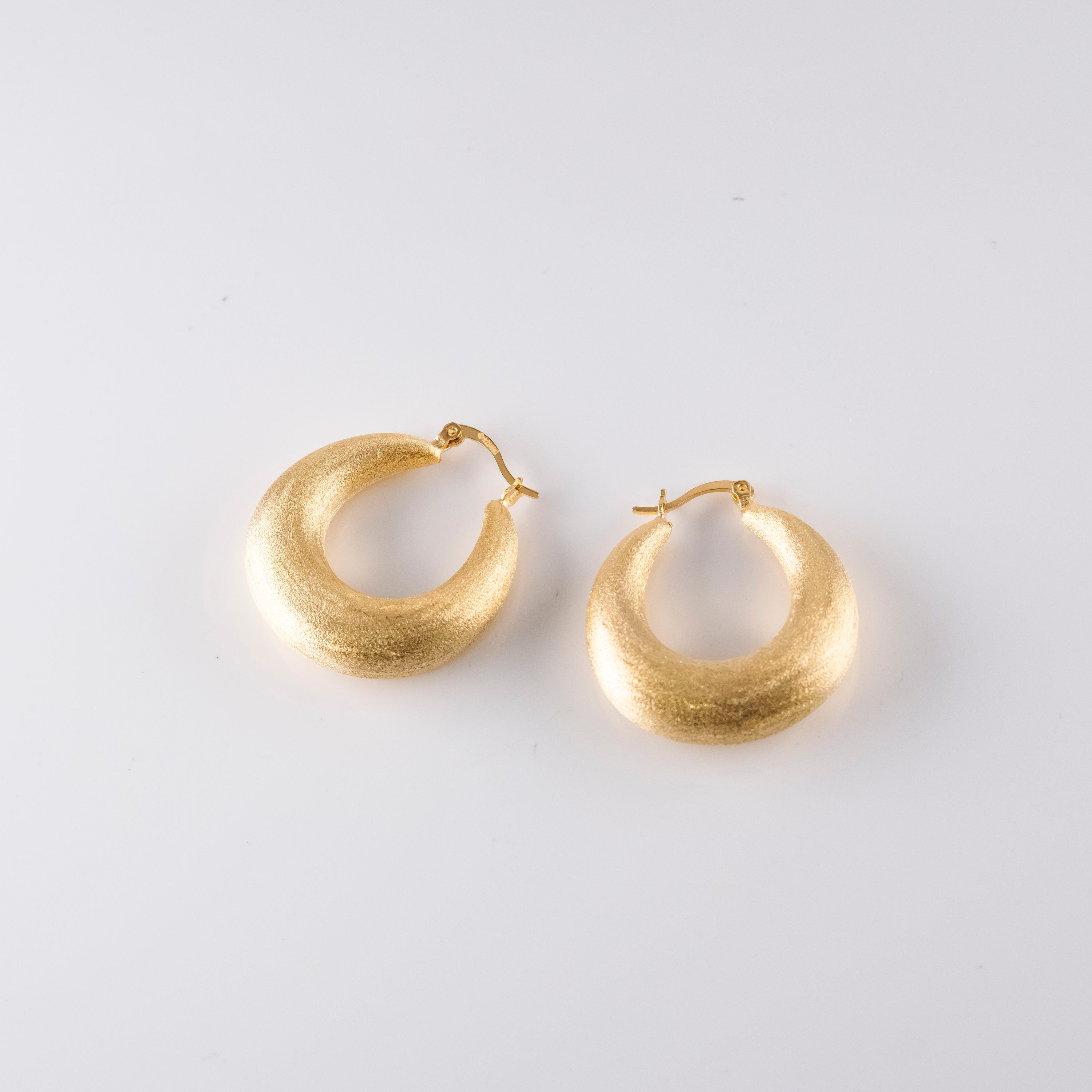 Orecchini Luna Striata Grande