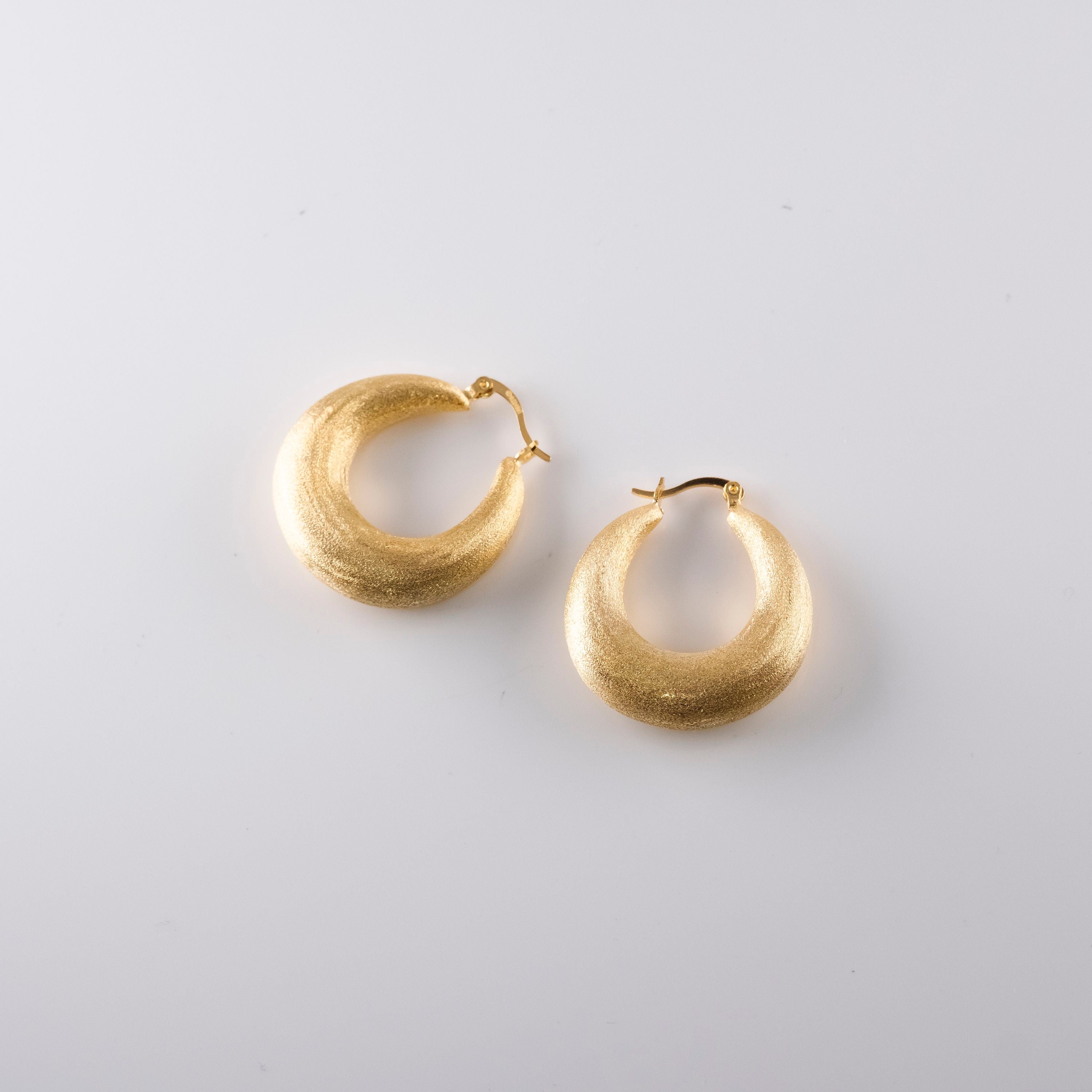 Orecchini Luna Striata Grande