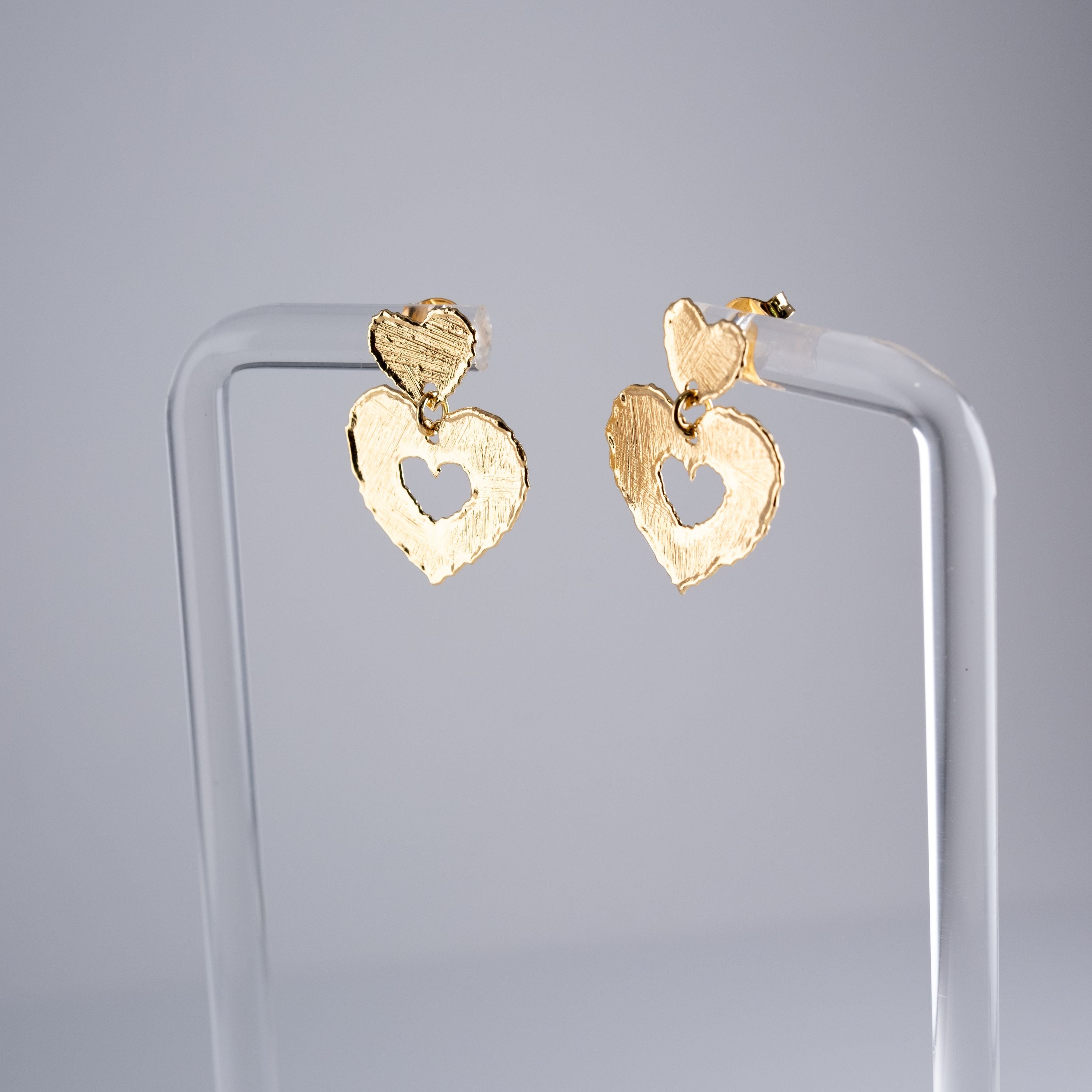 Orecchini Cuori Striati