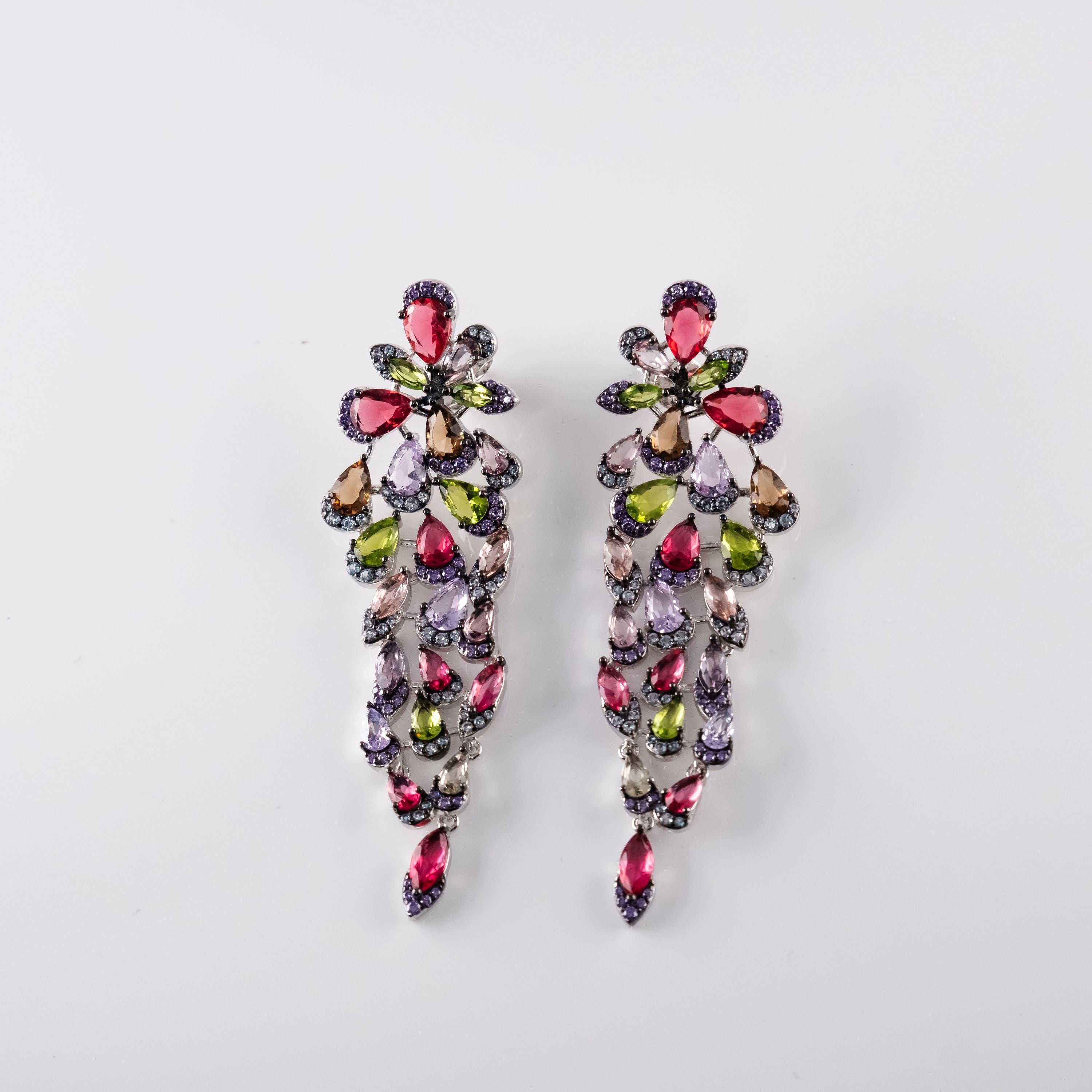 Orecchini Multi Pietre Piccole Gocce