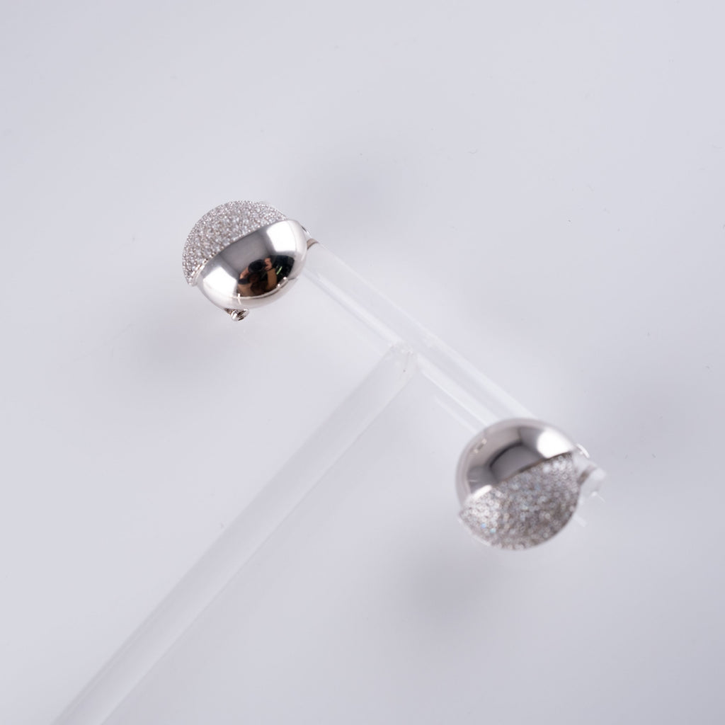 Orecchini Palline Pietre A Metà