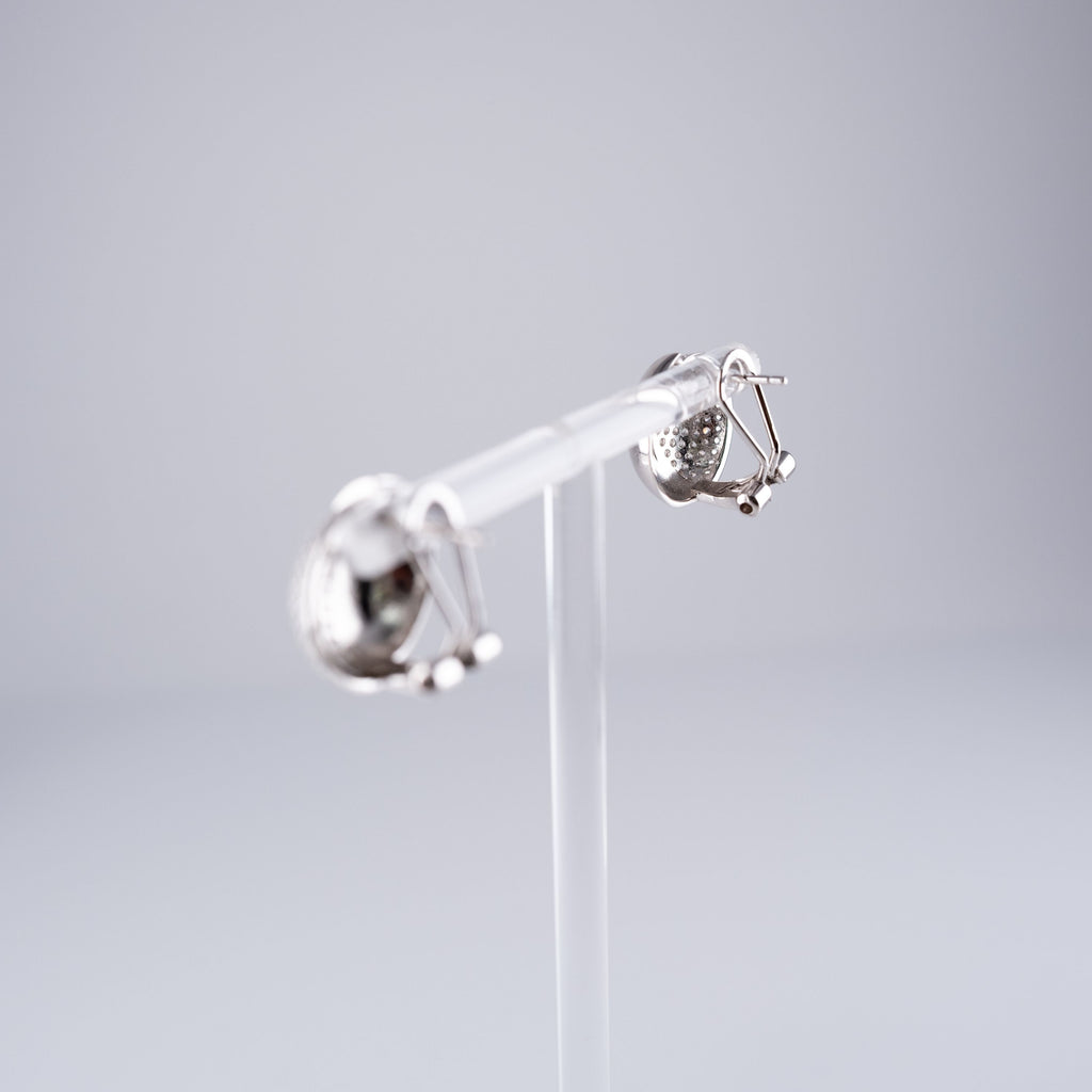 Orecchini Palline Pietre A Metà