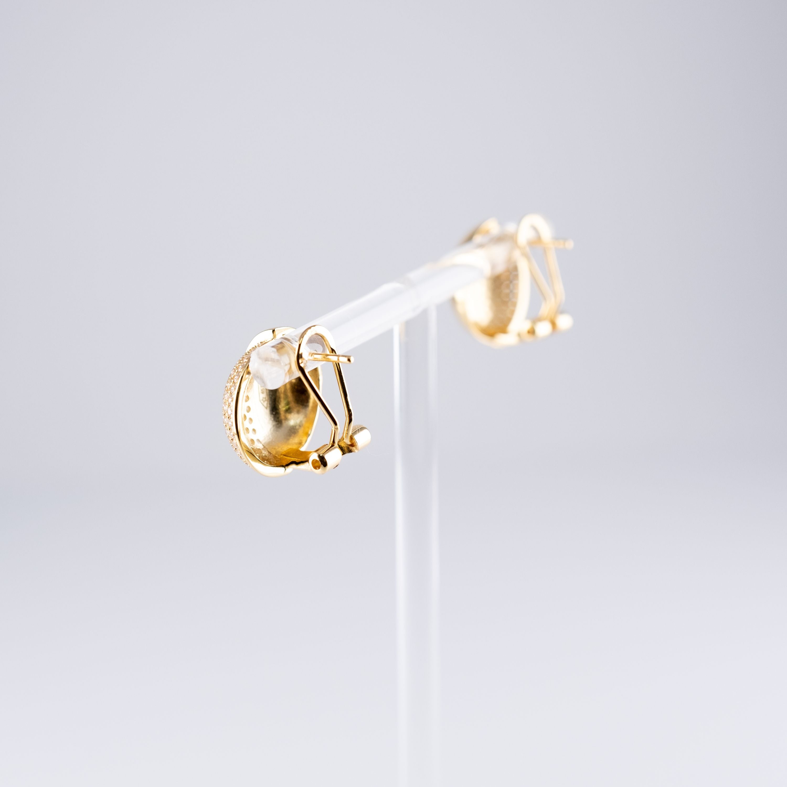 Orecchini Palline Pietre A Metà